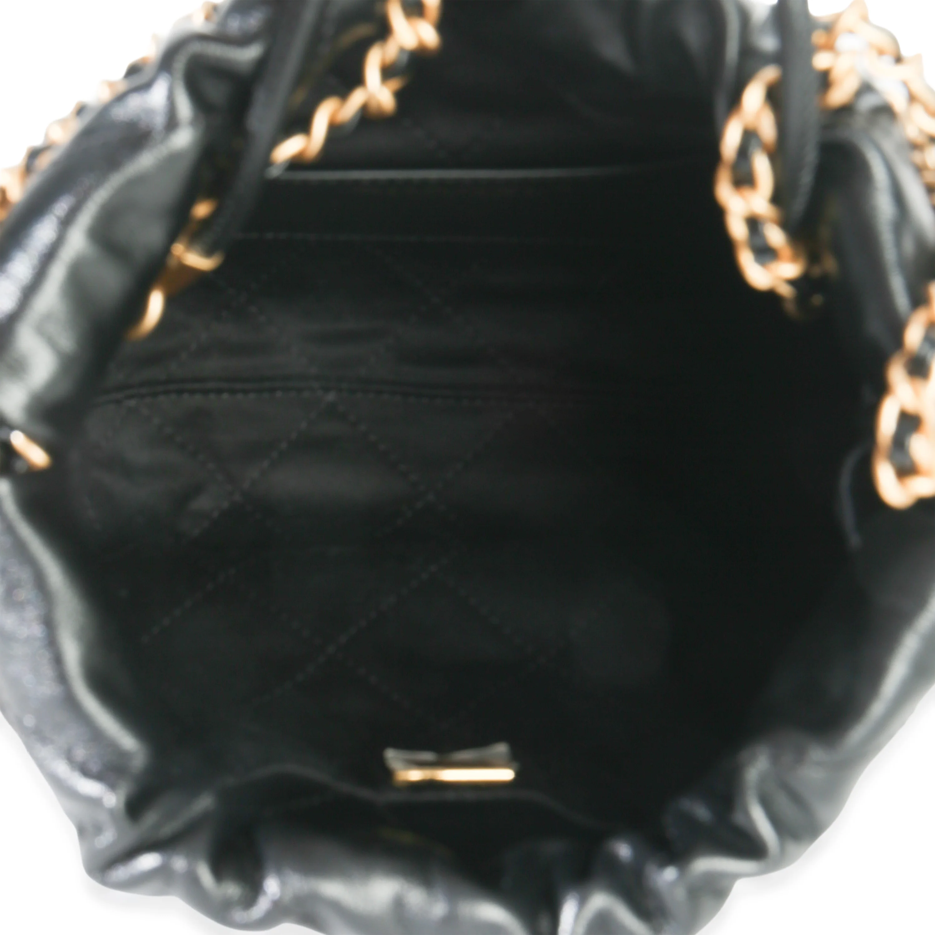 Black Quilted Calfskin Mini Chanel 22 Hobo - Image 9