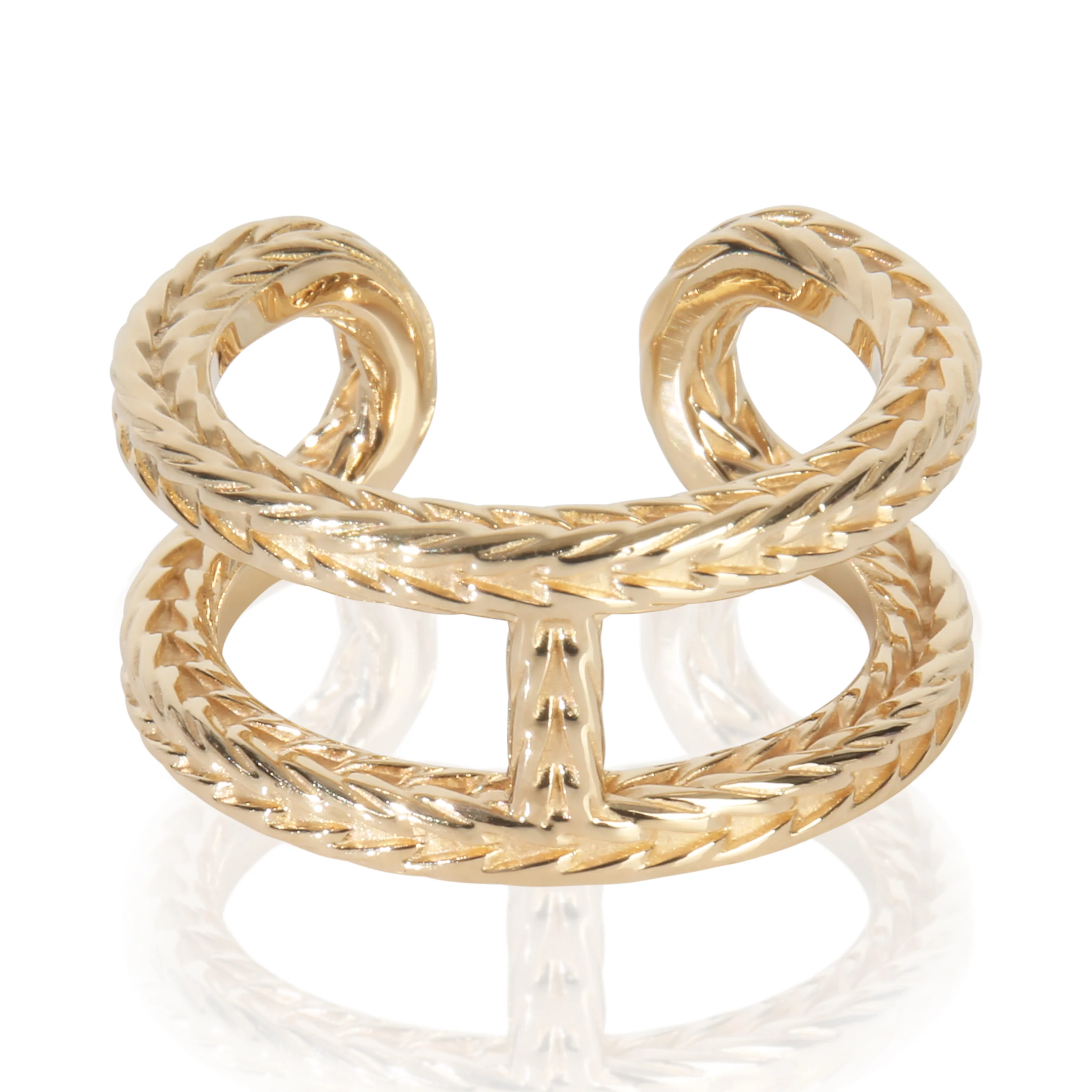 Yellow Gold Chaine d'Ancre Danae Ring