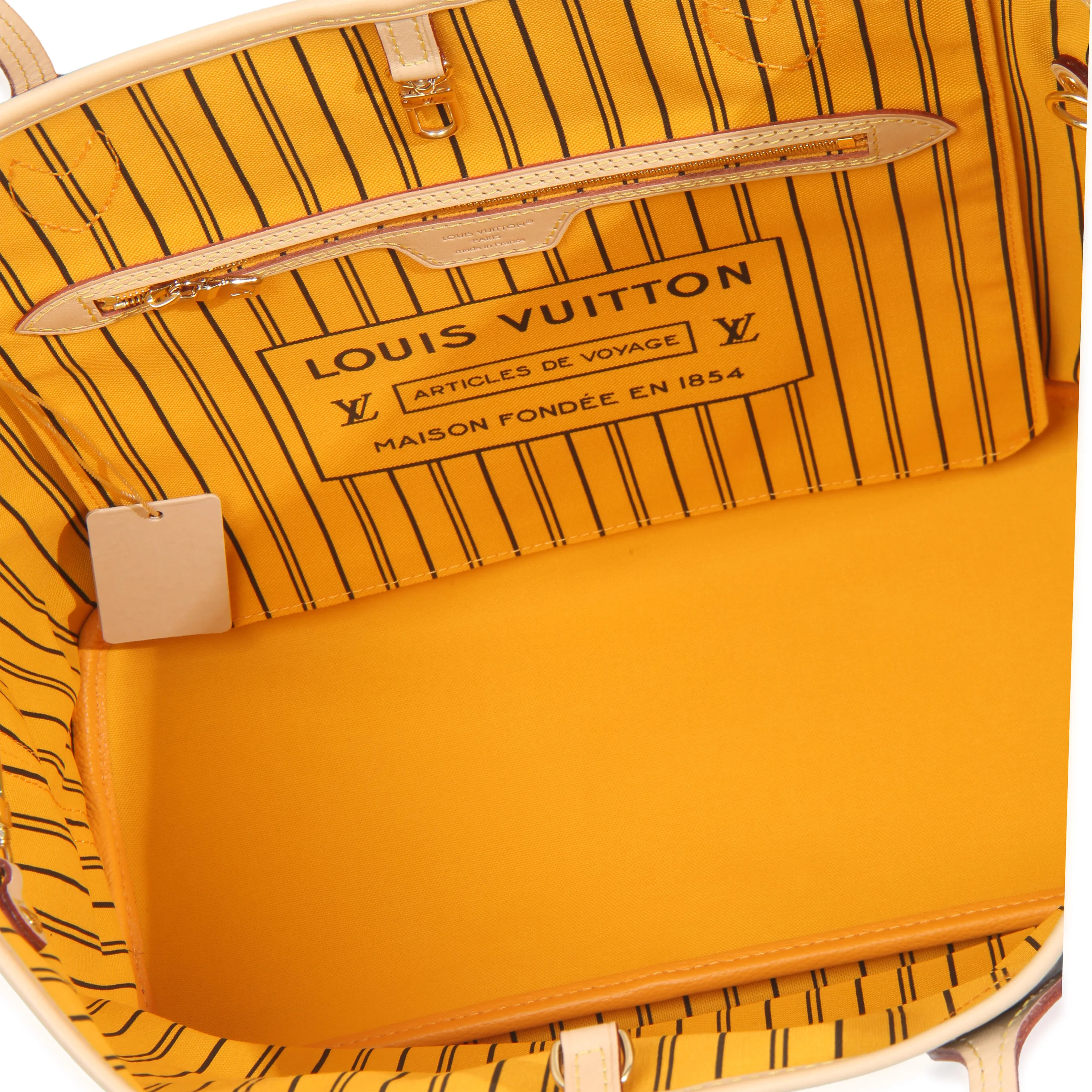 Jaune Safran Monogram Canvas Neverfull Bandouliere Inside Out MM - Image 10