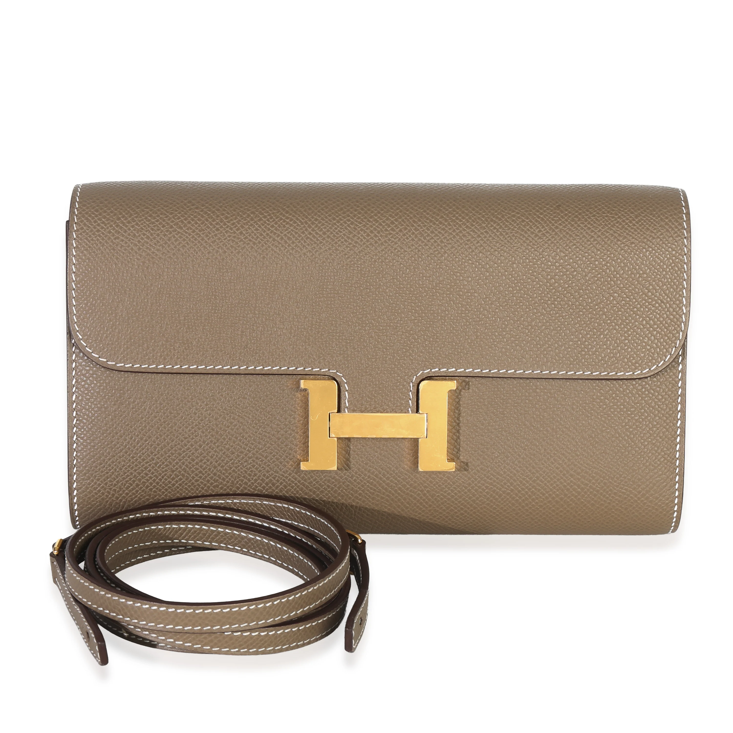 Etoupe Epsom Constance Long Wallet To Go GHW