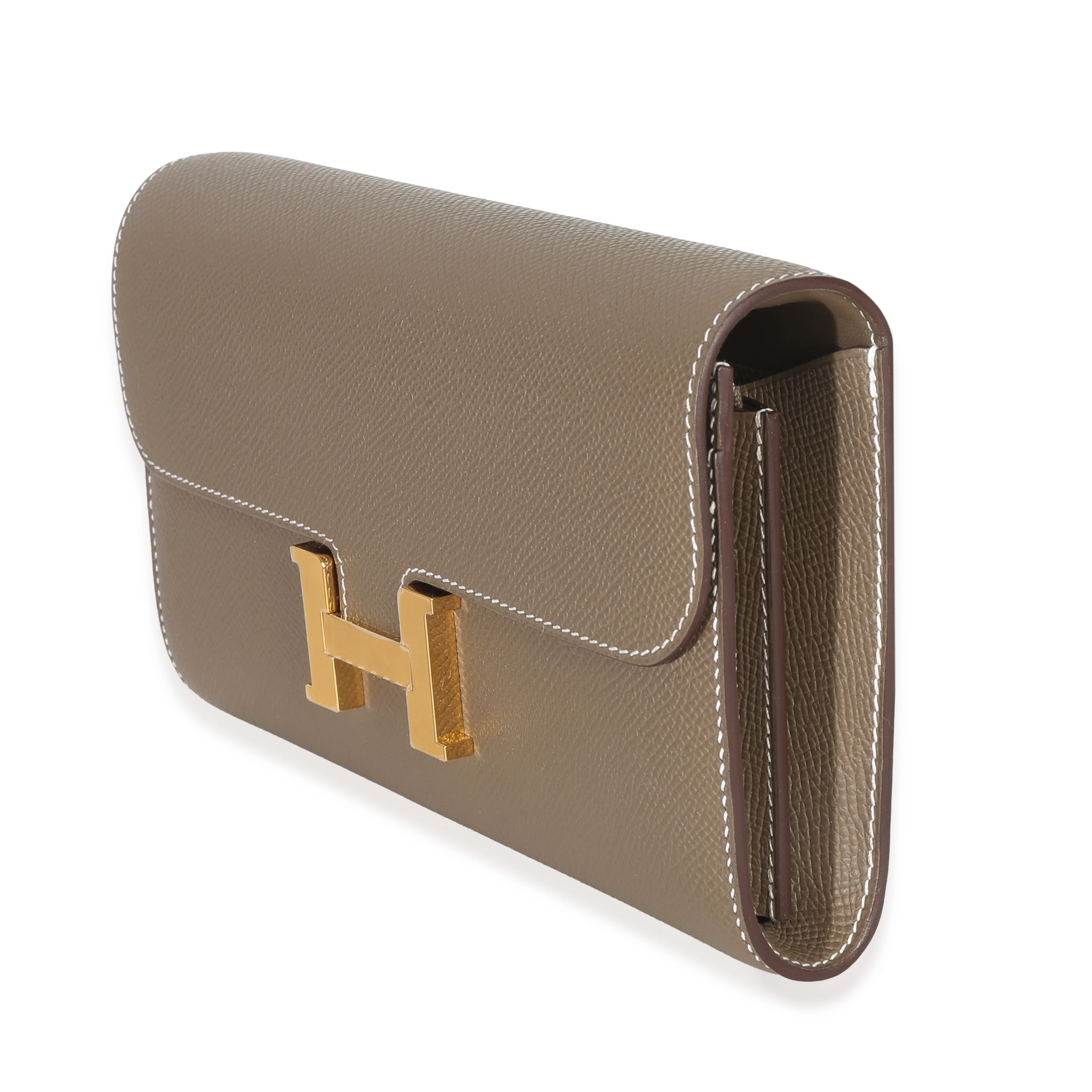 Etoupe Epsom Constance Long Wallet To Go GHW - Image 2