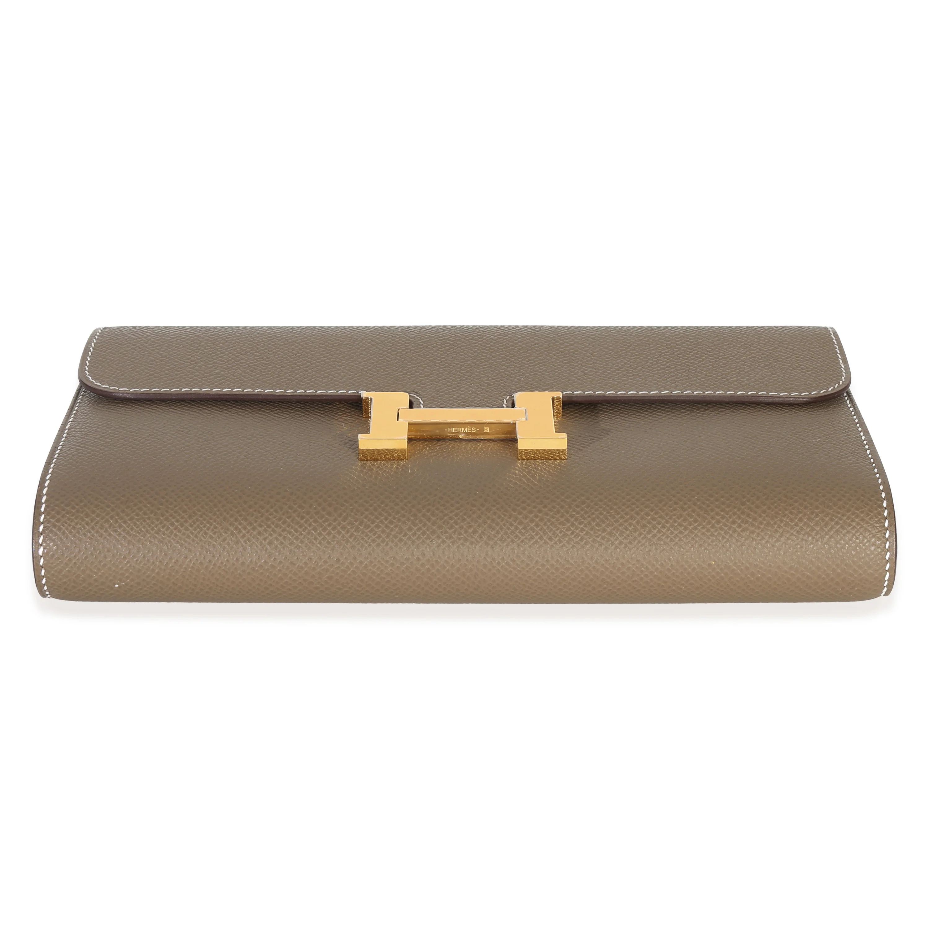 Etoupe Epsom Constance Long Wallet To Go GHW - Image 4