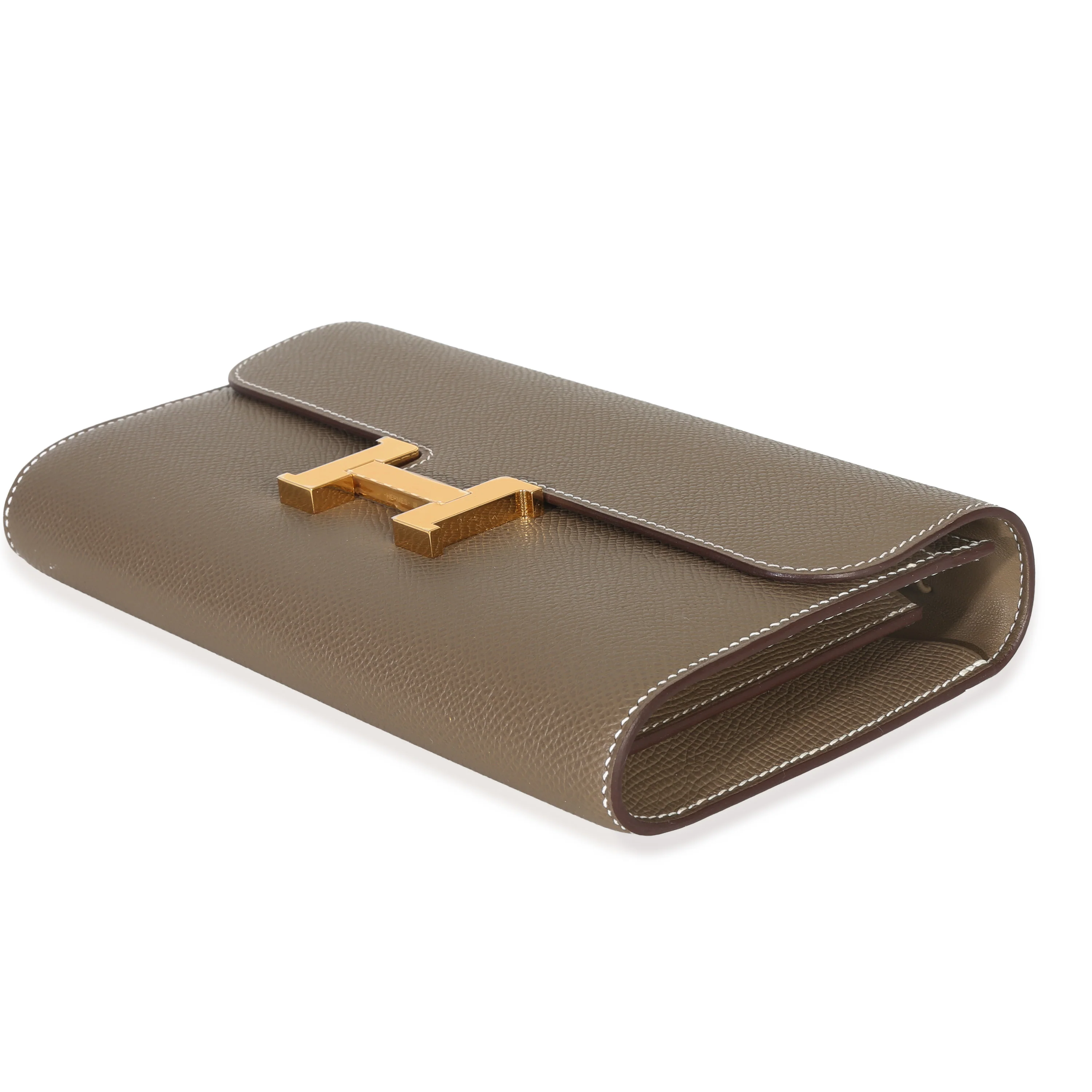 Etoupe Epsom Constance Long Wallet To Go GHW - Image 5