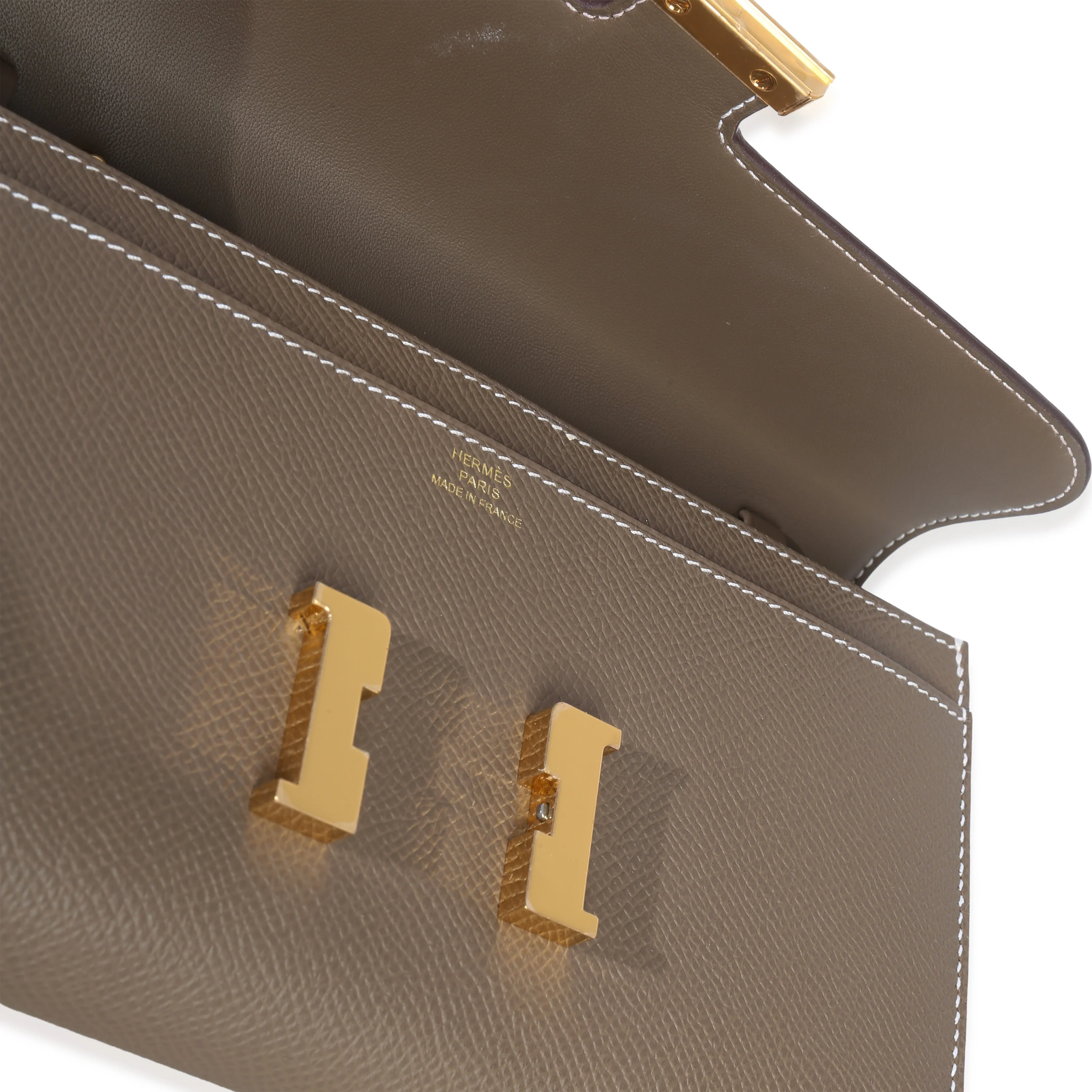 Etoupe Epsom Constance Long Wallet To Go GHW - Image 6