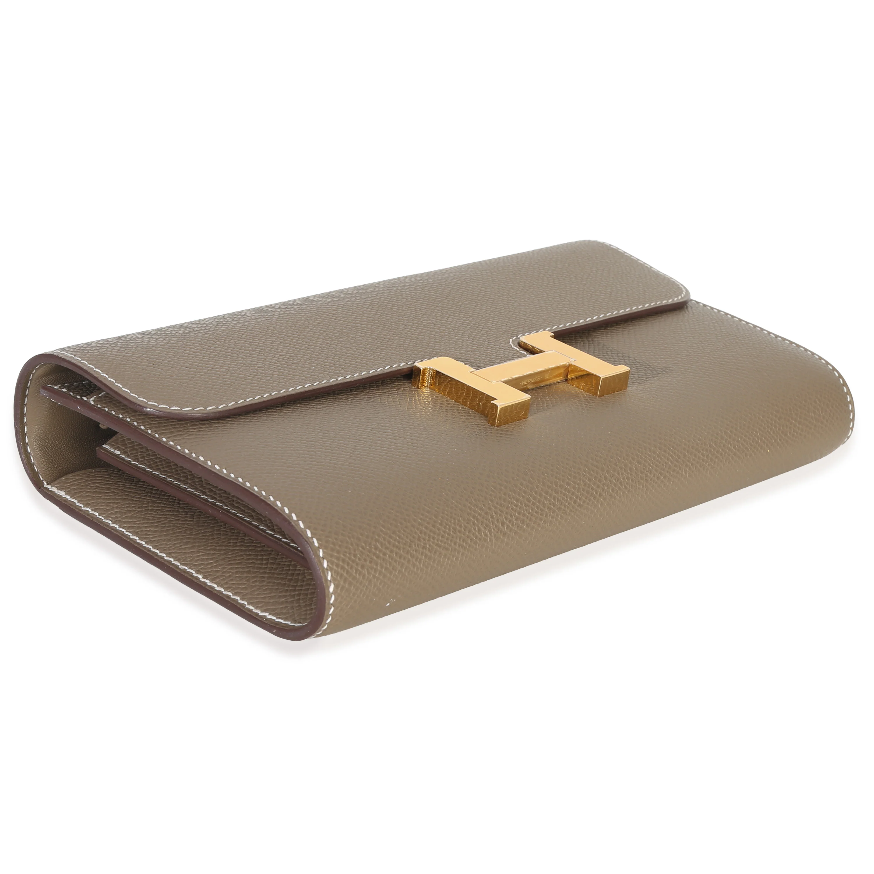 Etoupe Epsom Constance Long Wallet To Go GHW - Image 7
