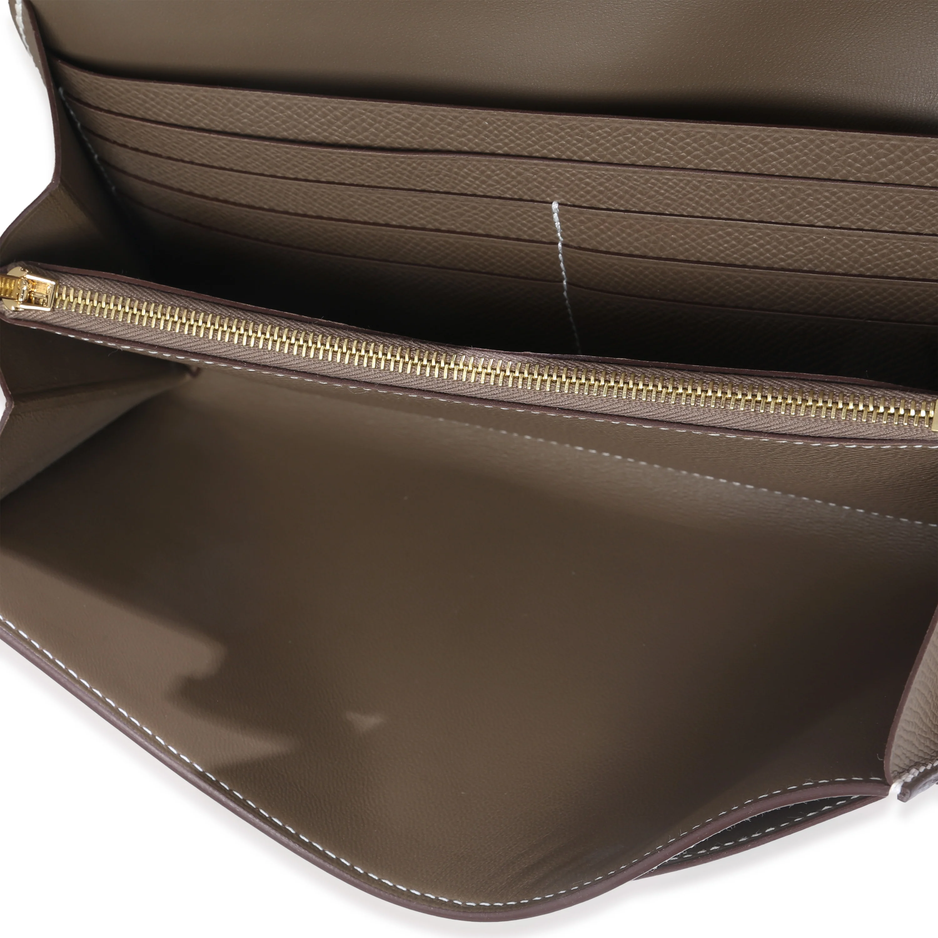 Etoupe Epsom Constance Long Wallet To Go GHW - Image 8