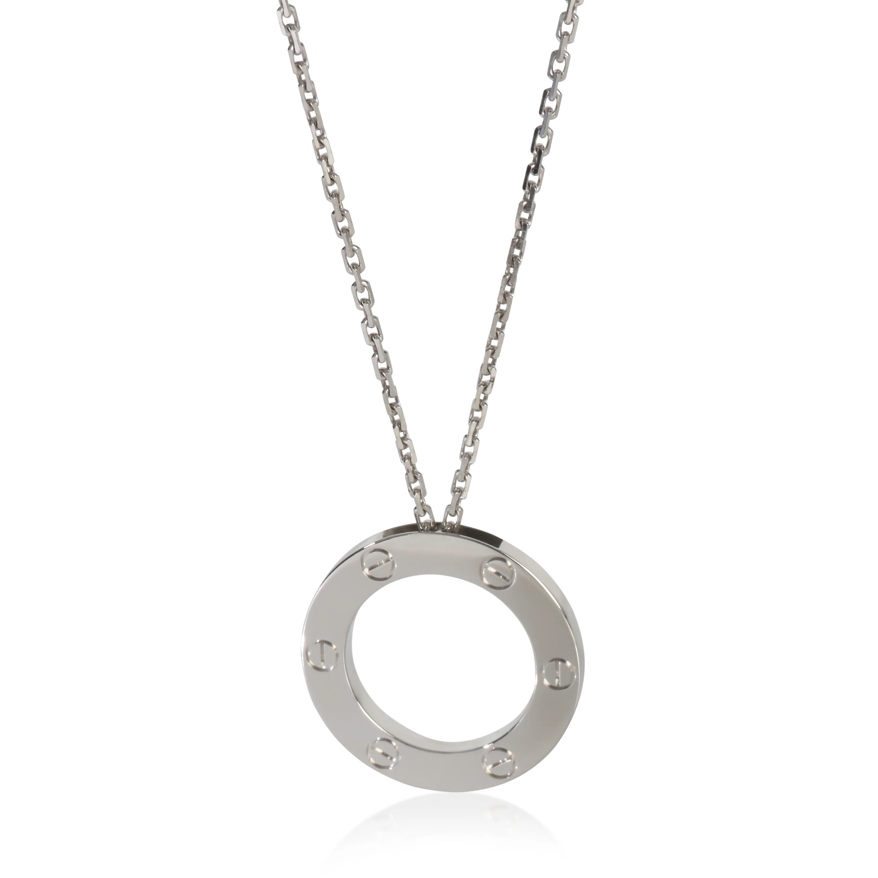 White Gold  Love Necklace - Image 3