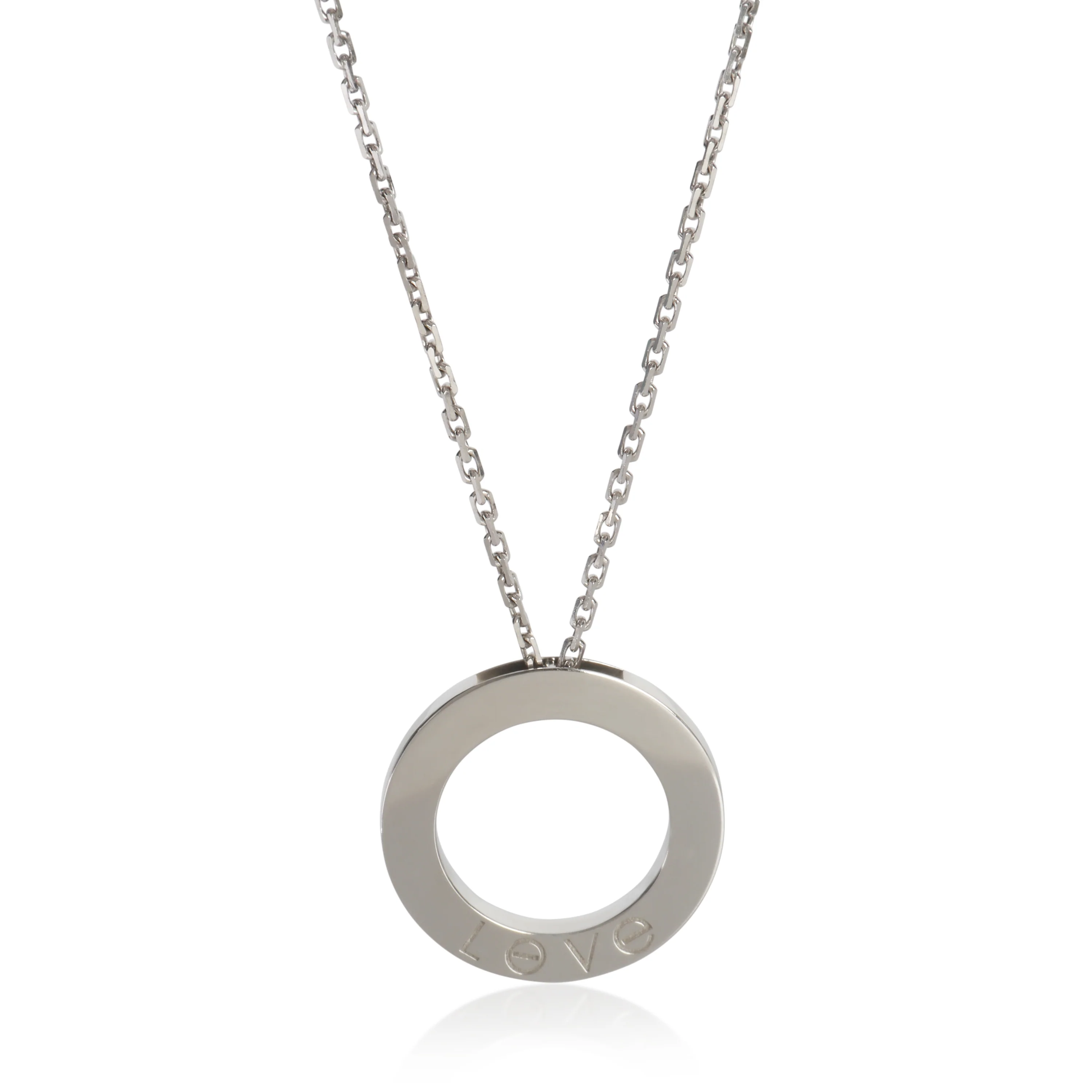 White Gold  Love Necklace - Image 4