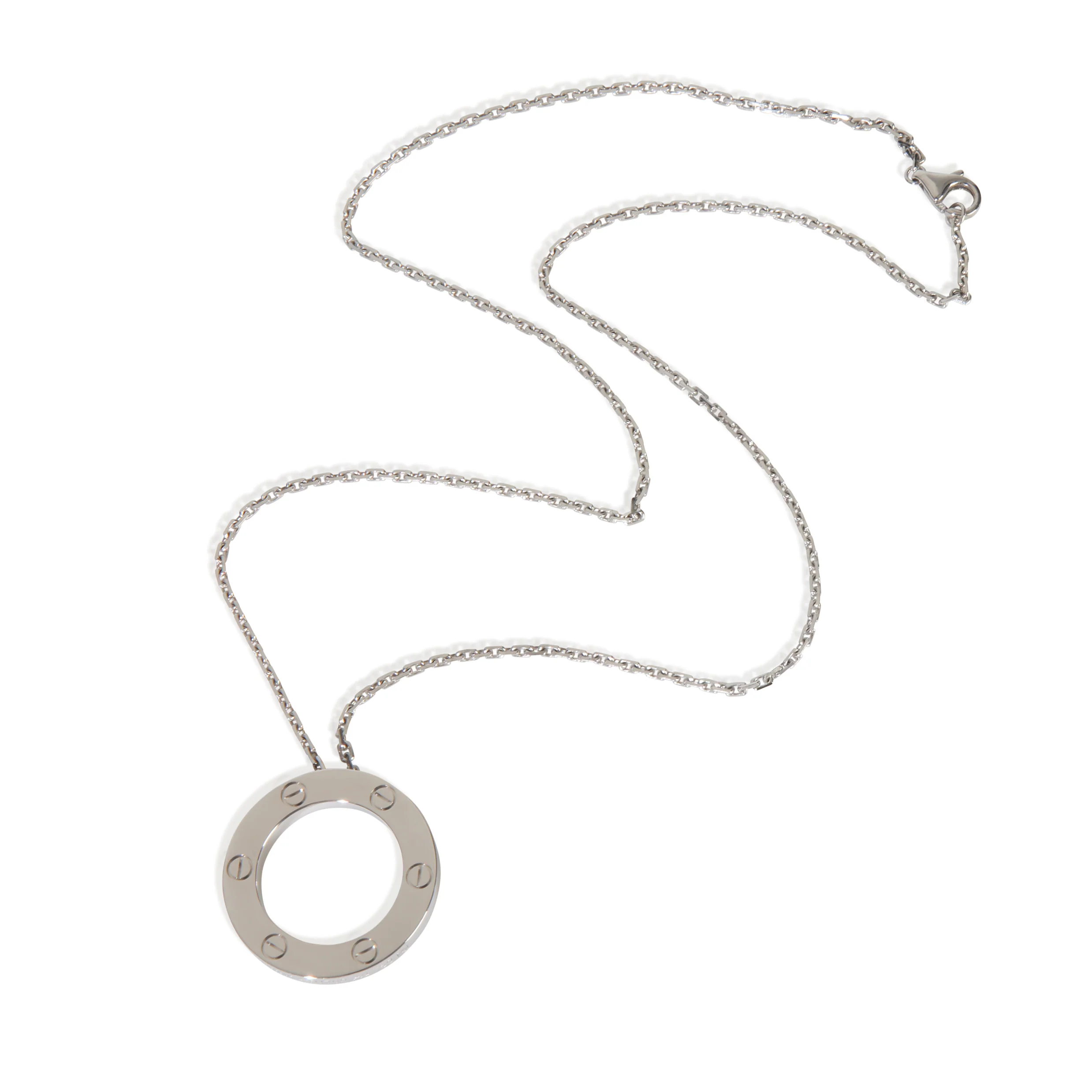 White Gold  Love Necklace - Image 5