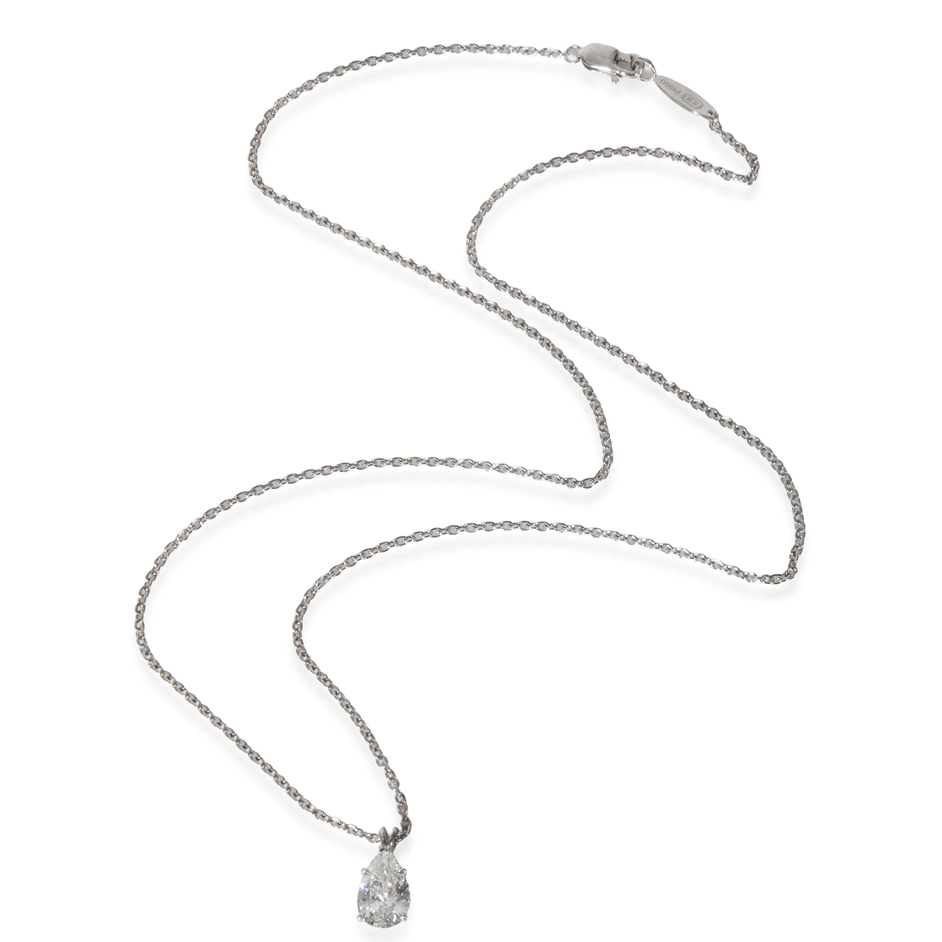 Platinum Diamond Solitaire Pendant - Image 3