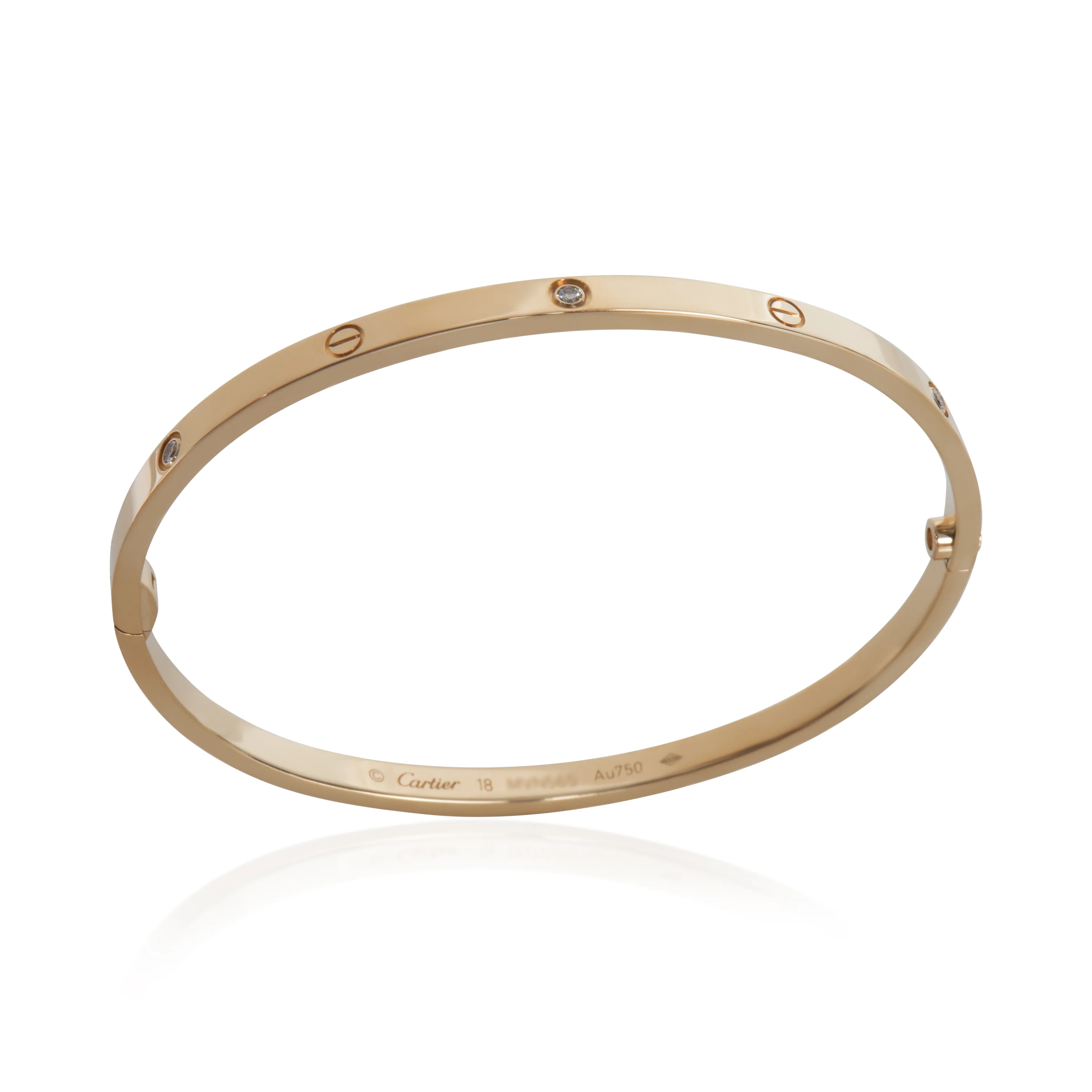 Yellow Gold Diamond Small Model Love Bracelet - Image 4