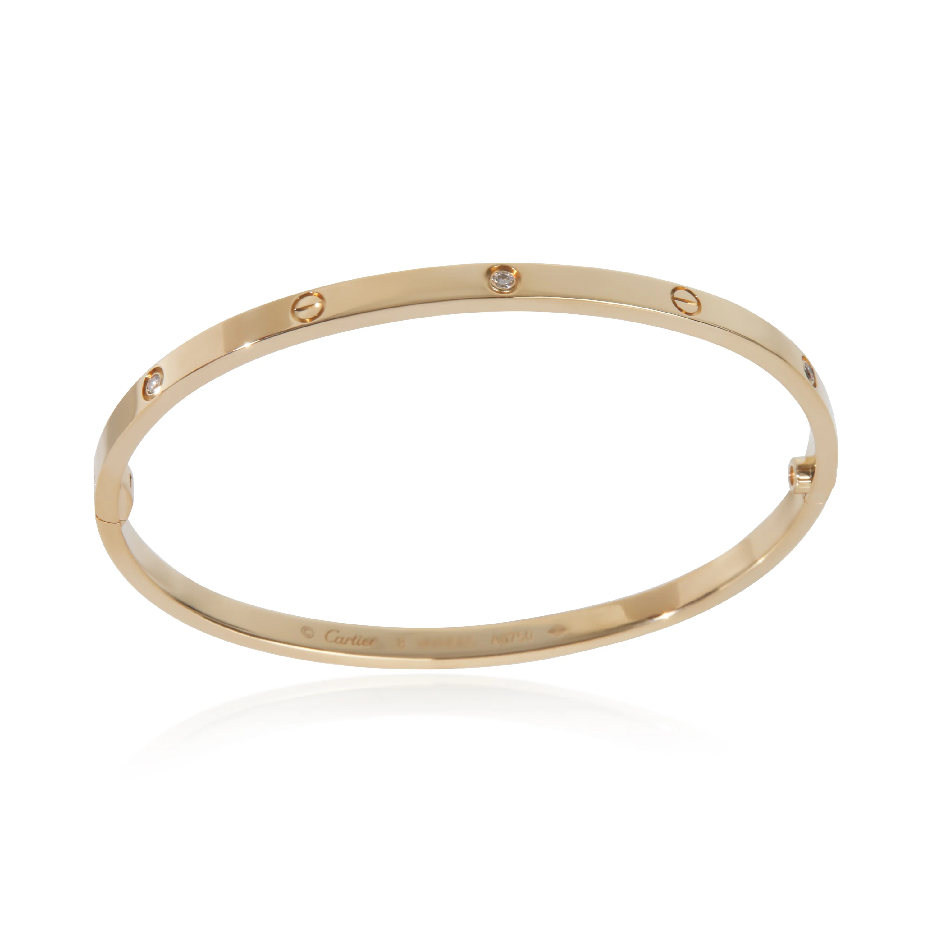 Yellow Gold Diamond Small Model Love Bracelet - Image 6