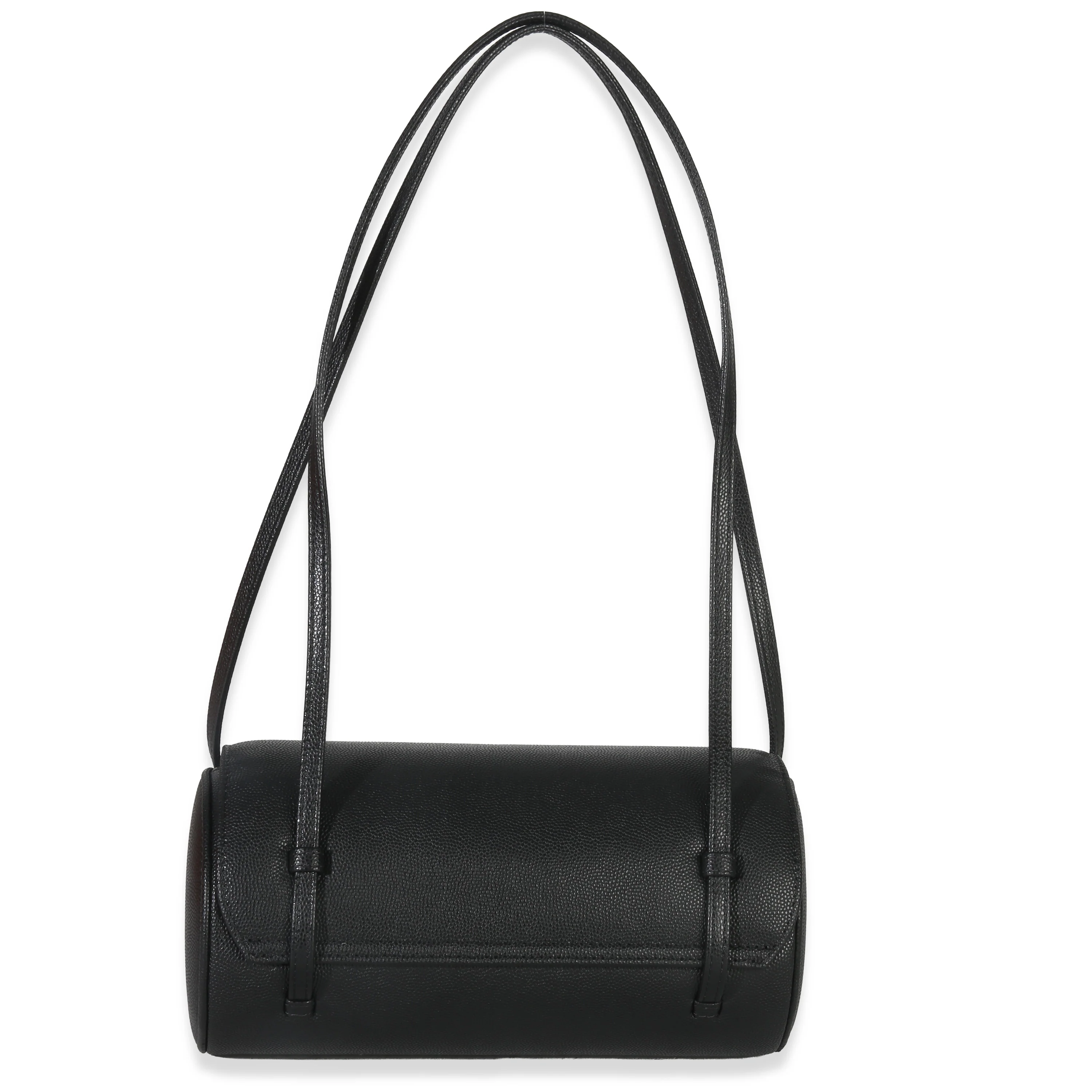 26P Black Grained Shiny Calfskin Small Bowling Bag - Image 4
