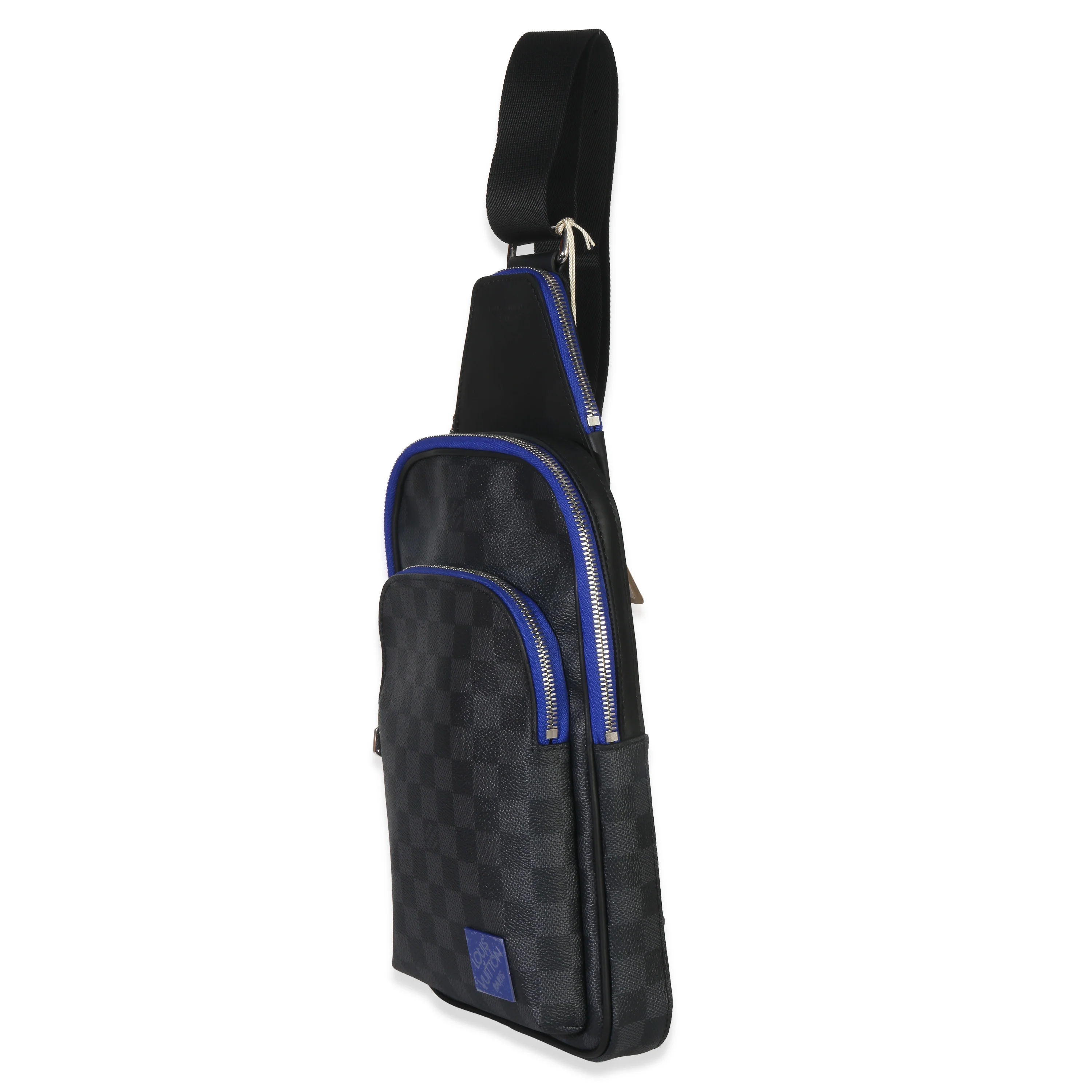 Indigo Blue Damier Graphite Canvas Avenue Slingbag - Image 2