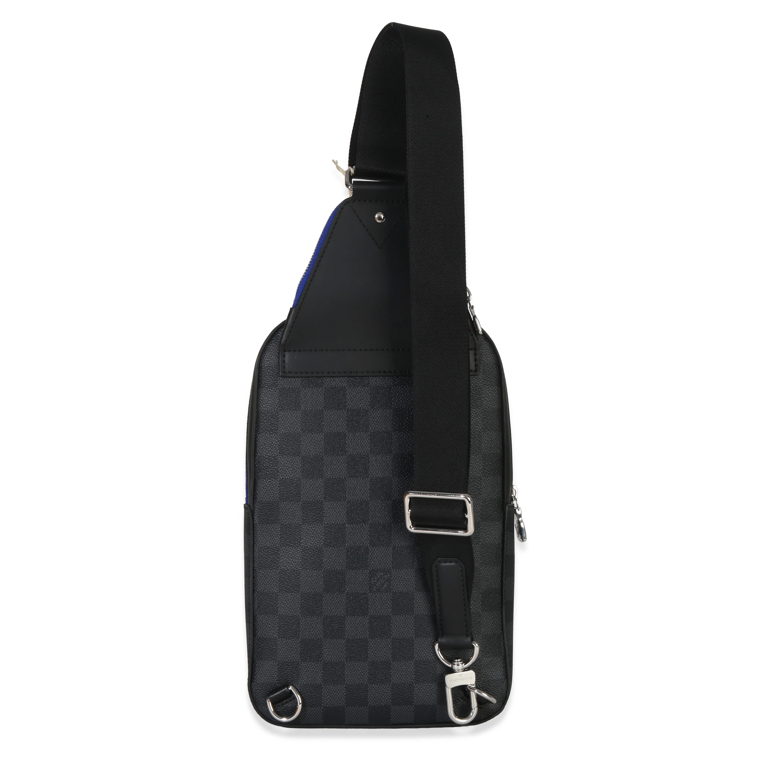 Indigo Blue Damier Graphite Canvas Avenue Slingbag - Image 4