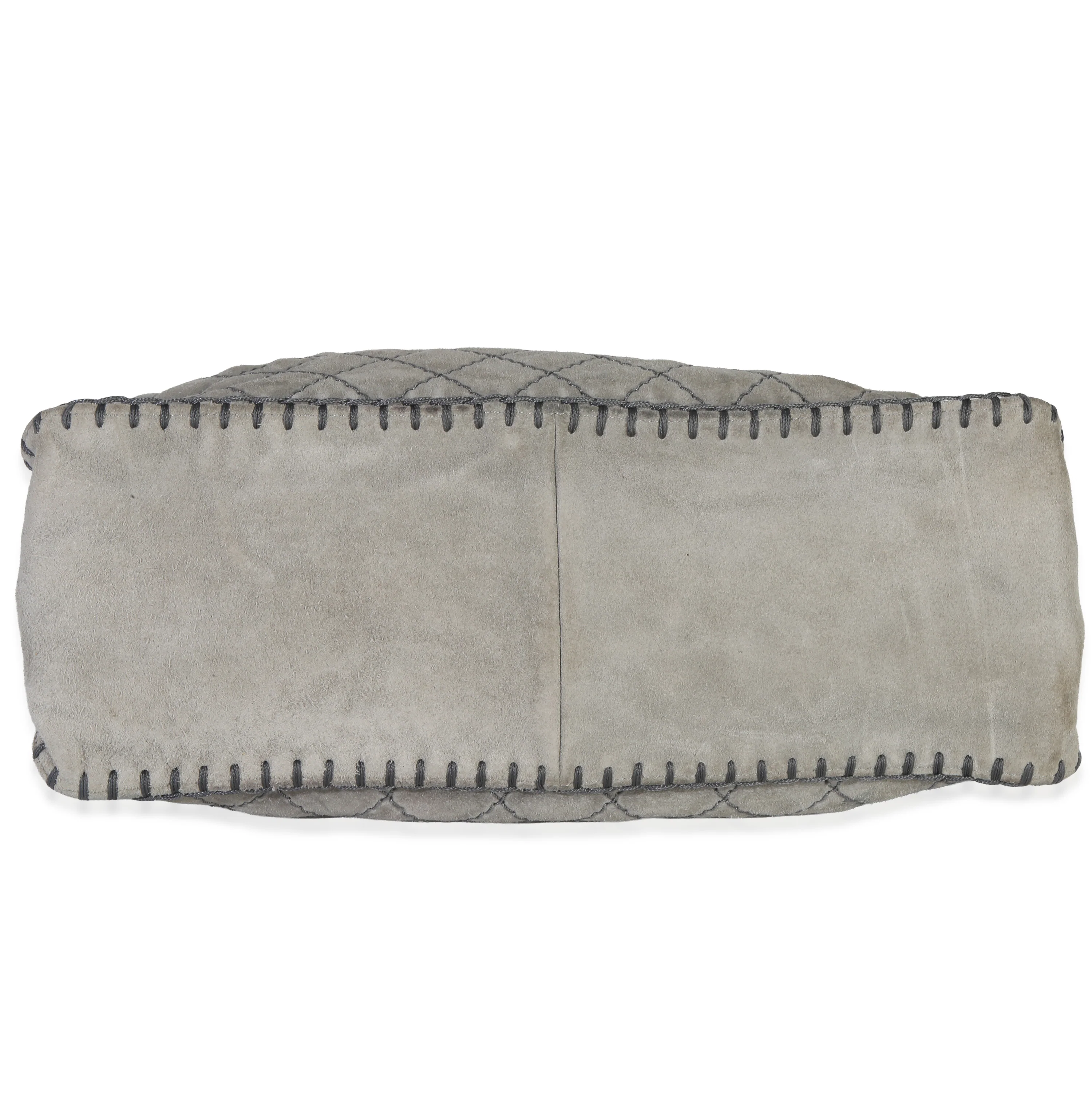Grey Quilted Suede Wild Stitch Jumbo CC Tote - Image 5