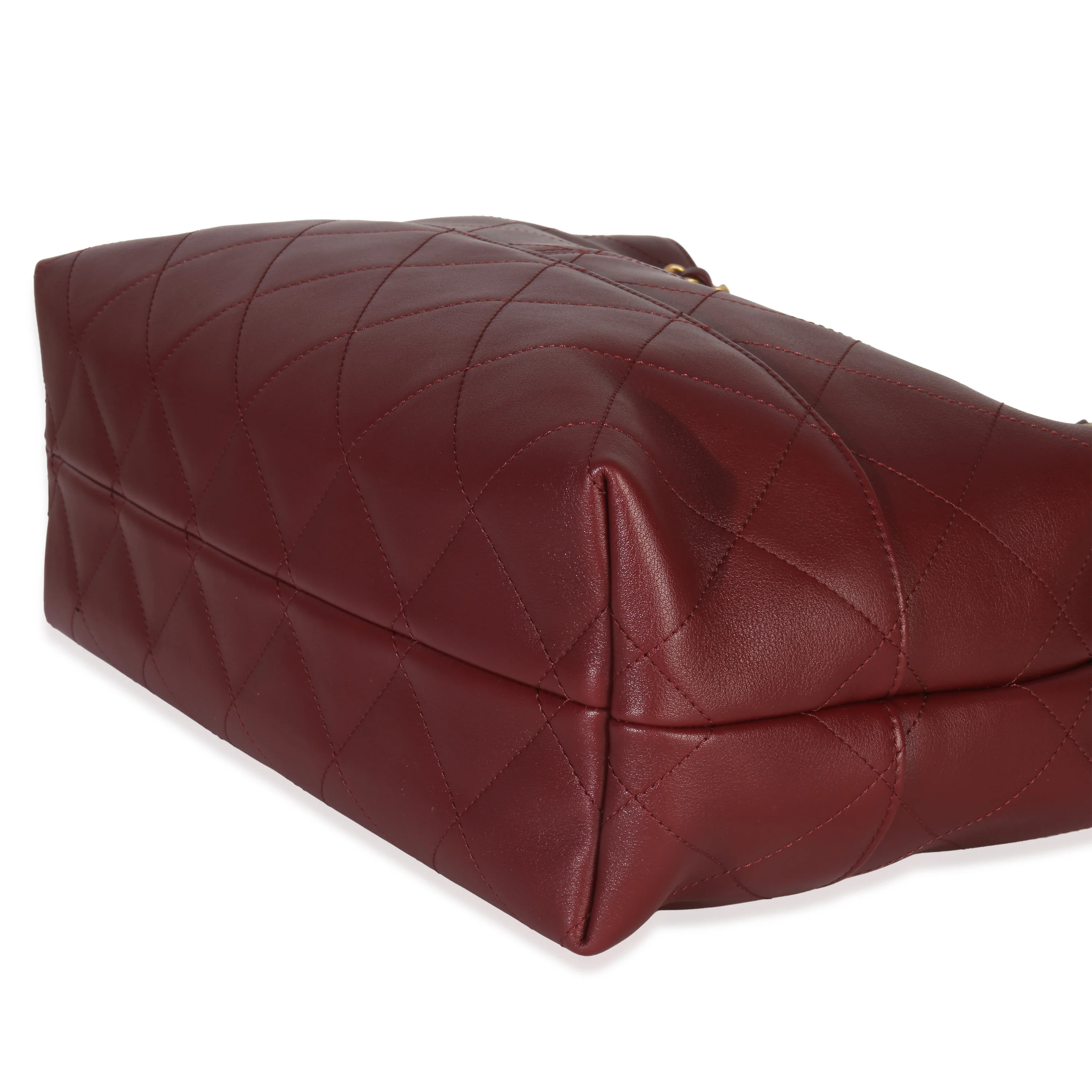 25A Burgundy Quilted Calfskin Small Coco Hobo - Image 7