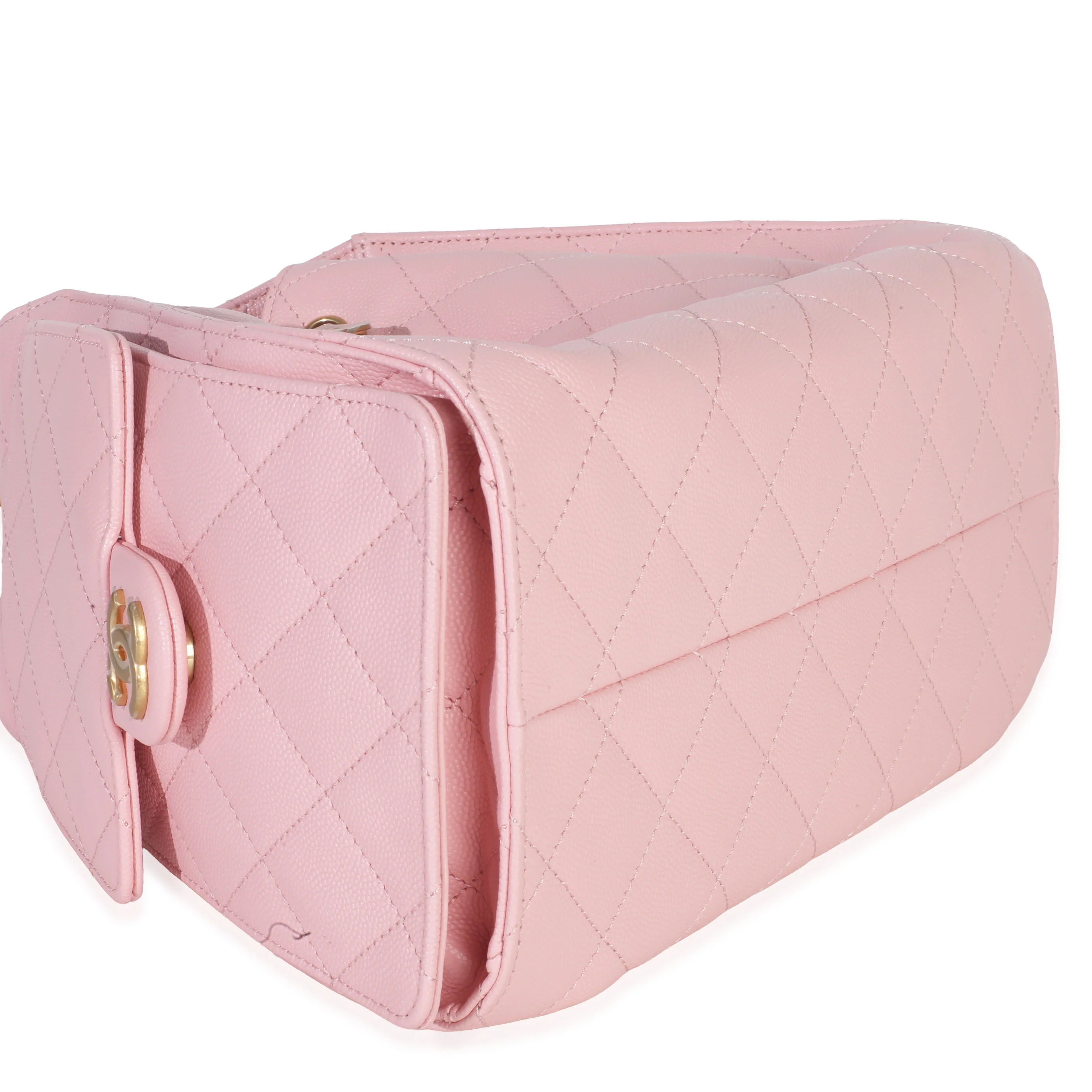 Pink Quilted Caviar Small Chanel 25 Hobo Handbag - Image 6