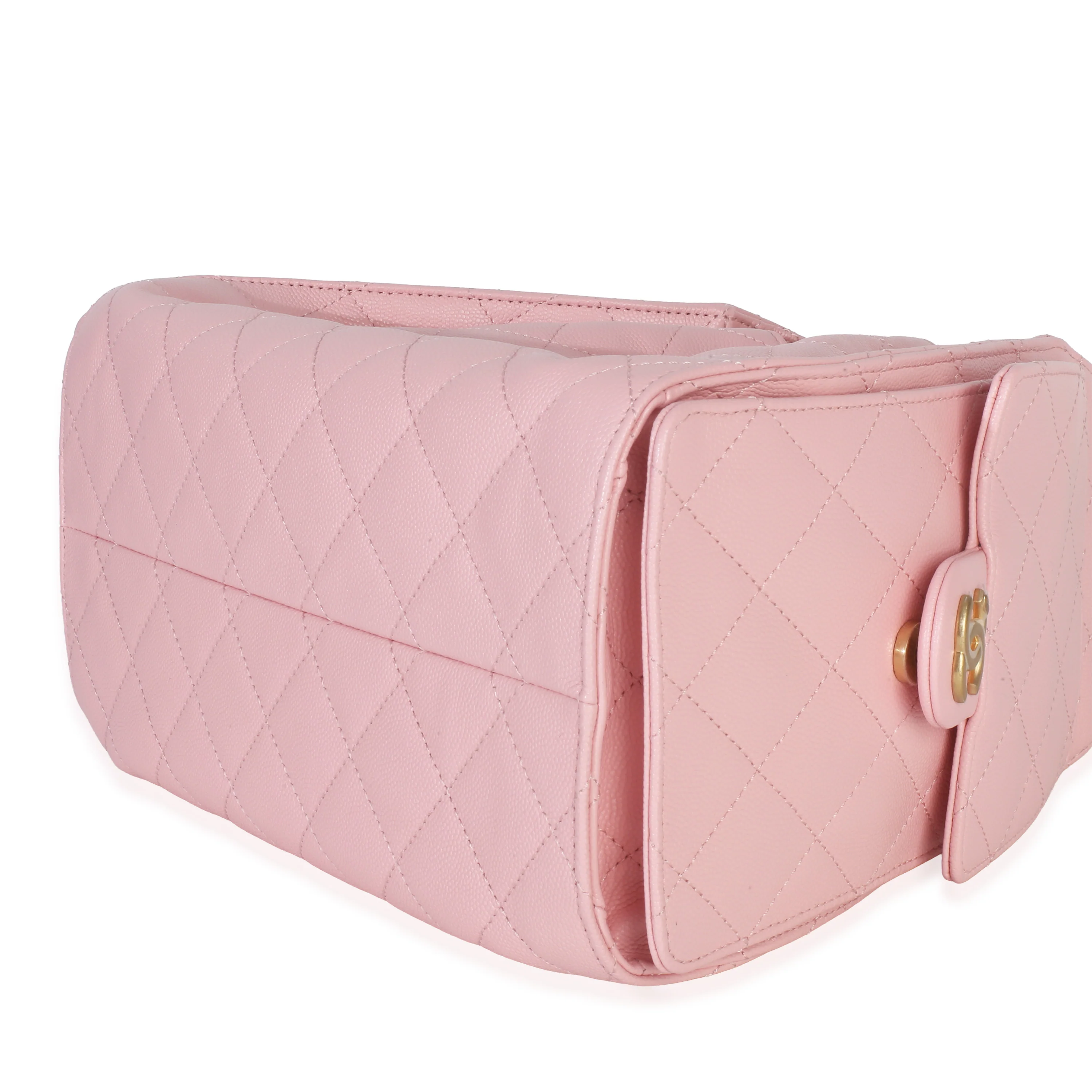 Pink Quilted Caviar Small Chanel 25 Hobo Handbag - Image 7