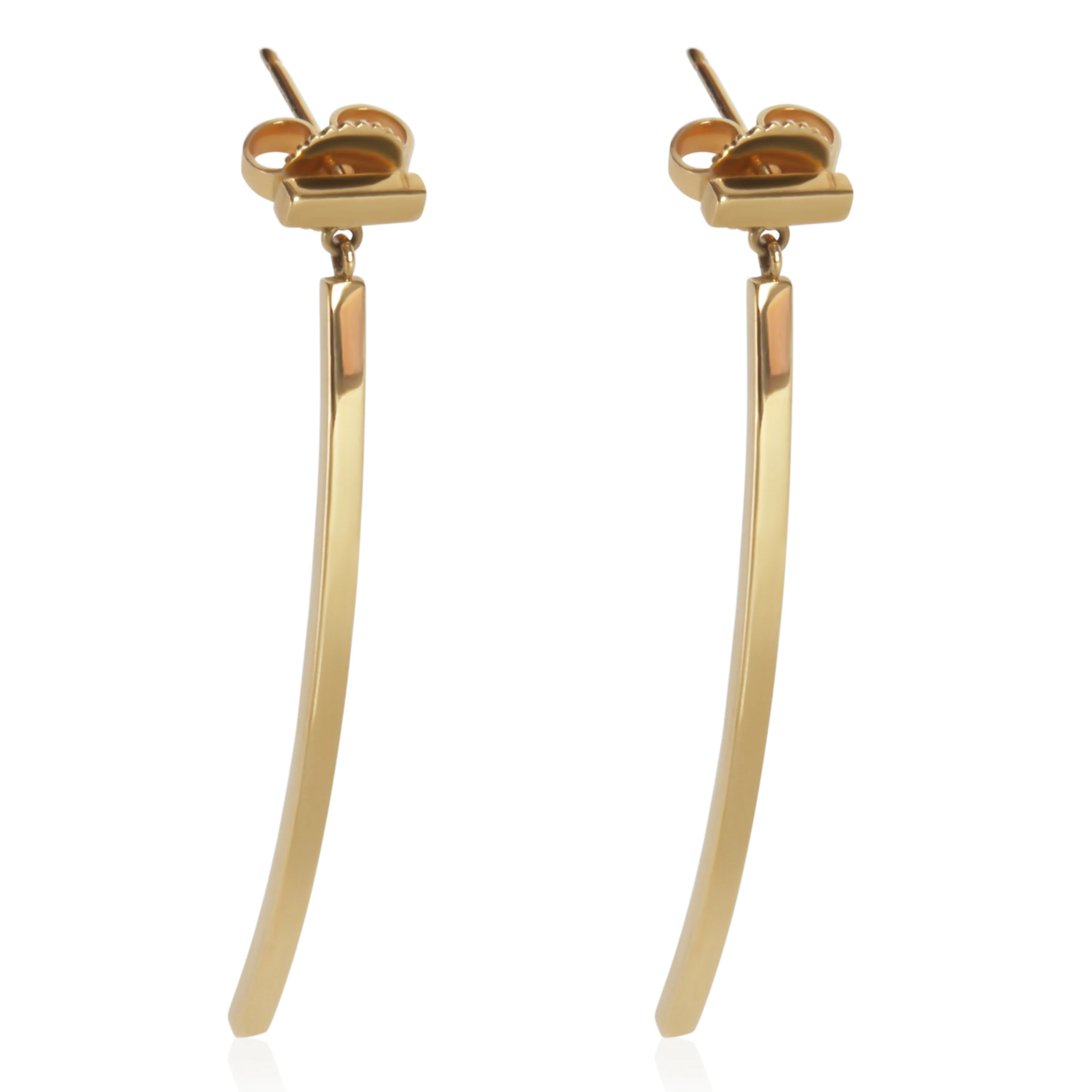 Yellow Gold  Tiffany T Bar Earrings