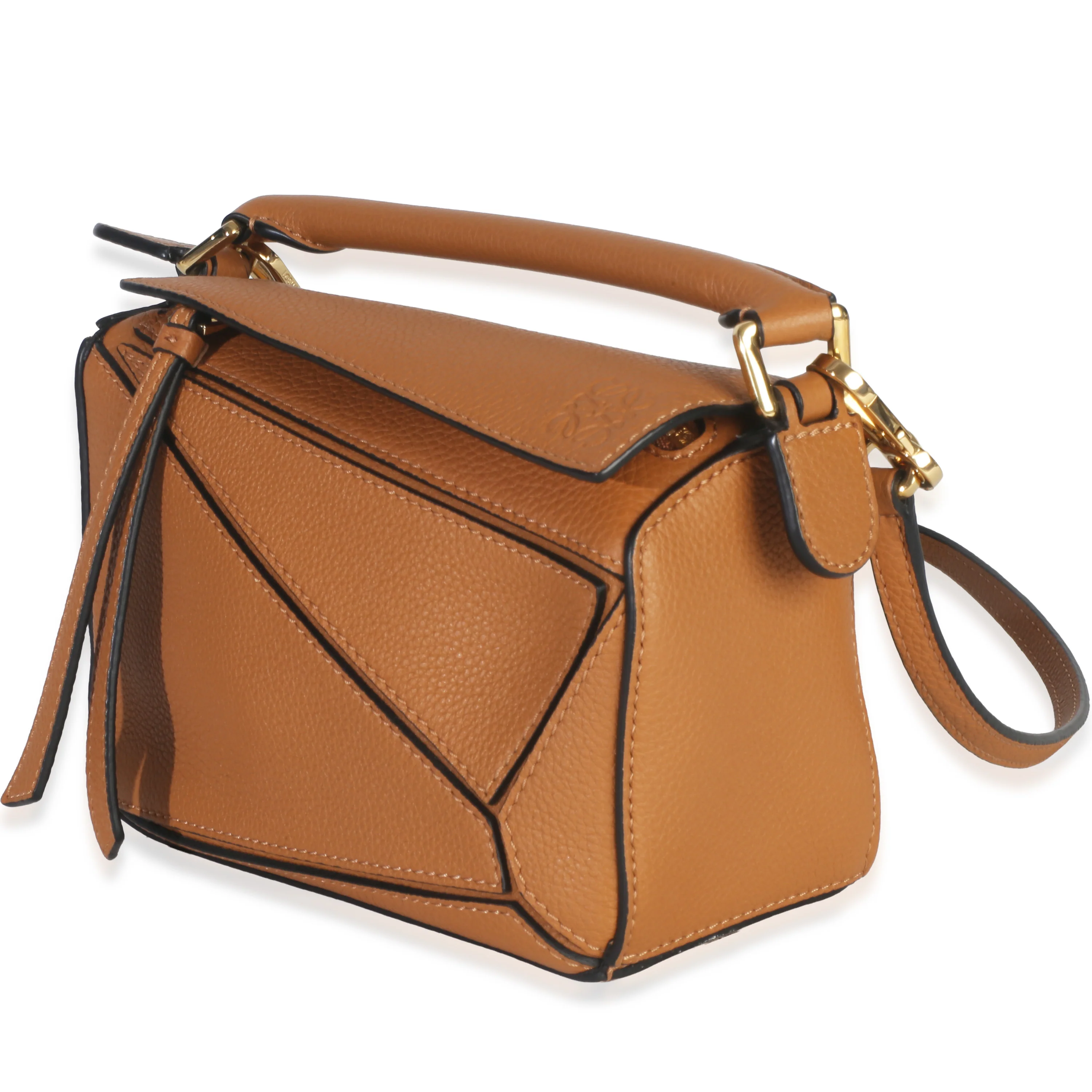 Brown Grained Calfskin Mini Puzzle - Image 2