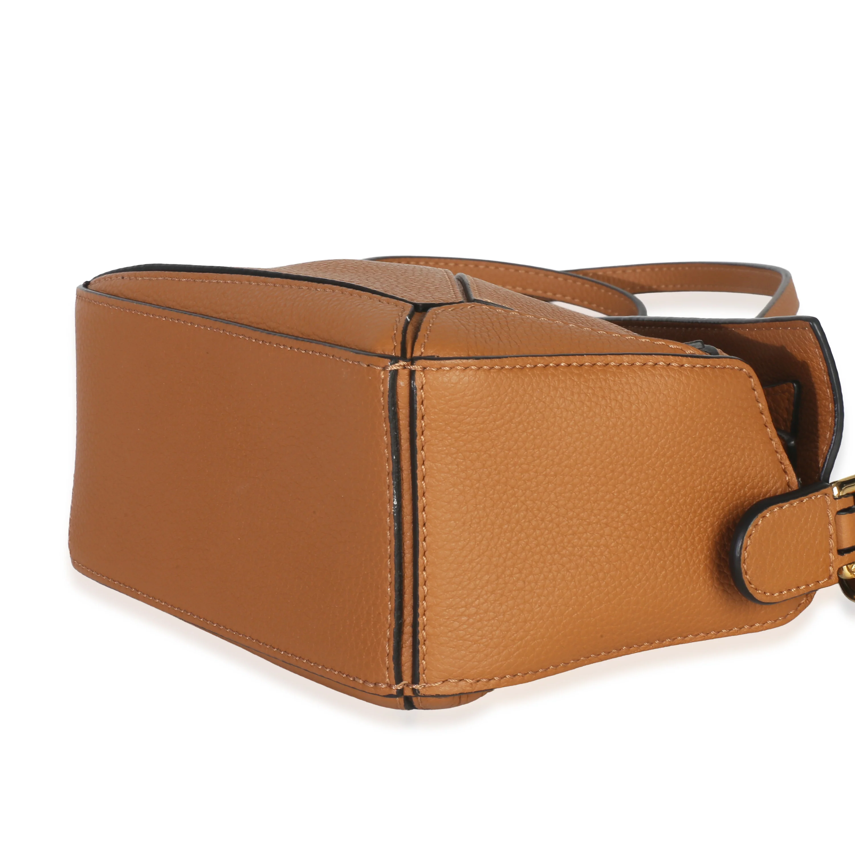 Brown Grained Calfskin Mini Puzzle - Image 7