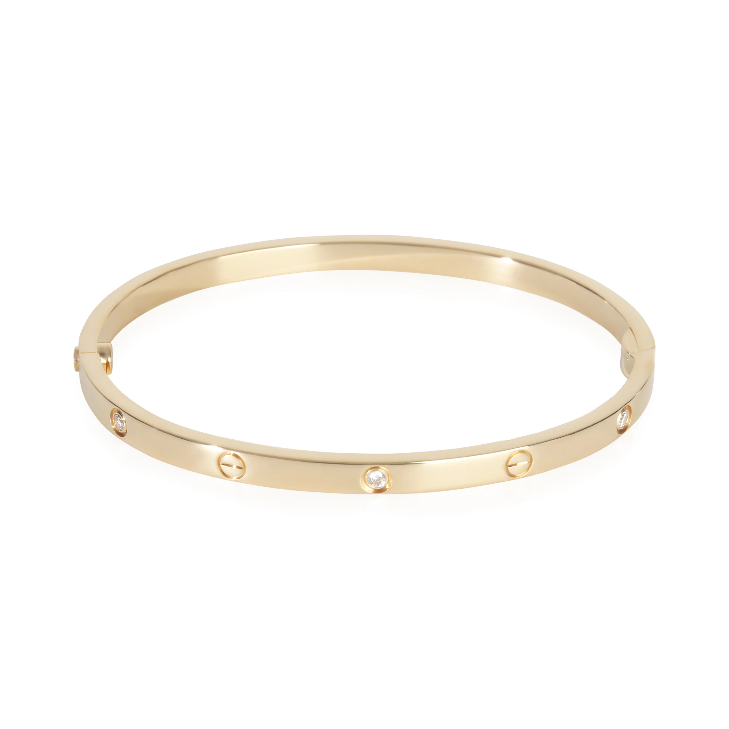 Yellow Gold Diamond Small Model Love Bracelet - Image 3