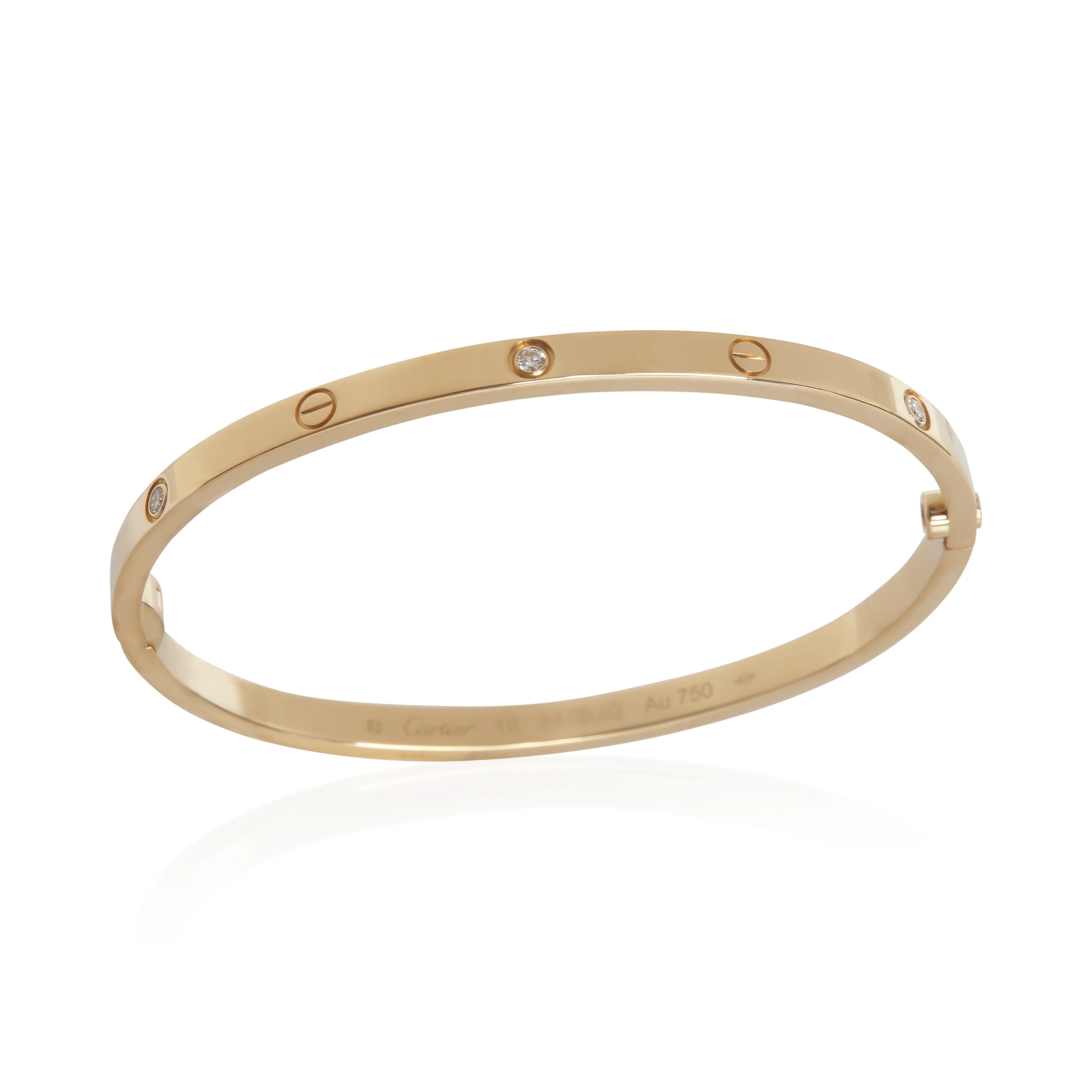 Yellow Gold Diamond Small Model Love Bracelet - Image 4