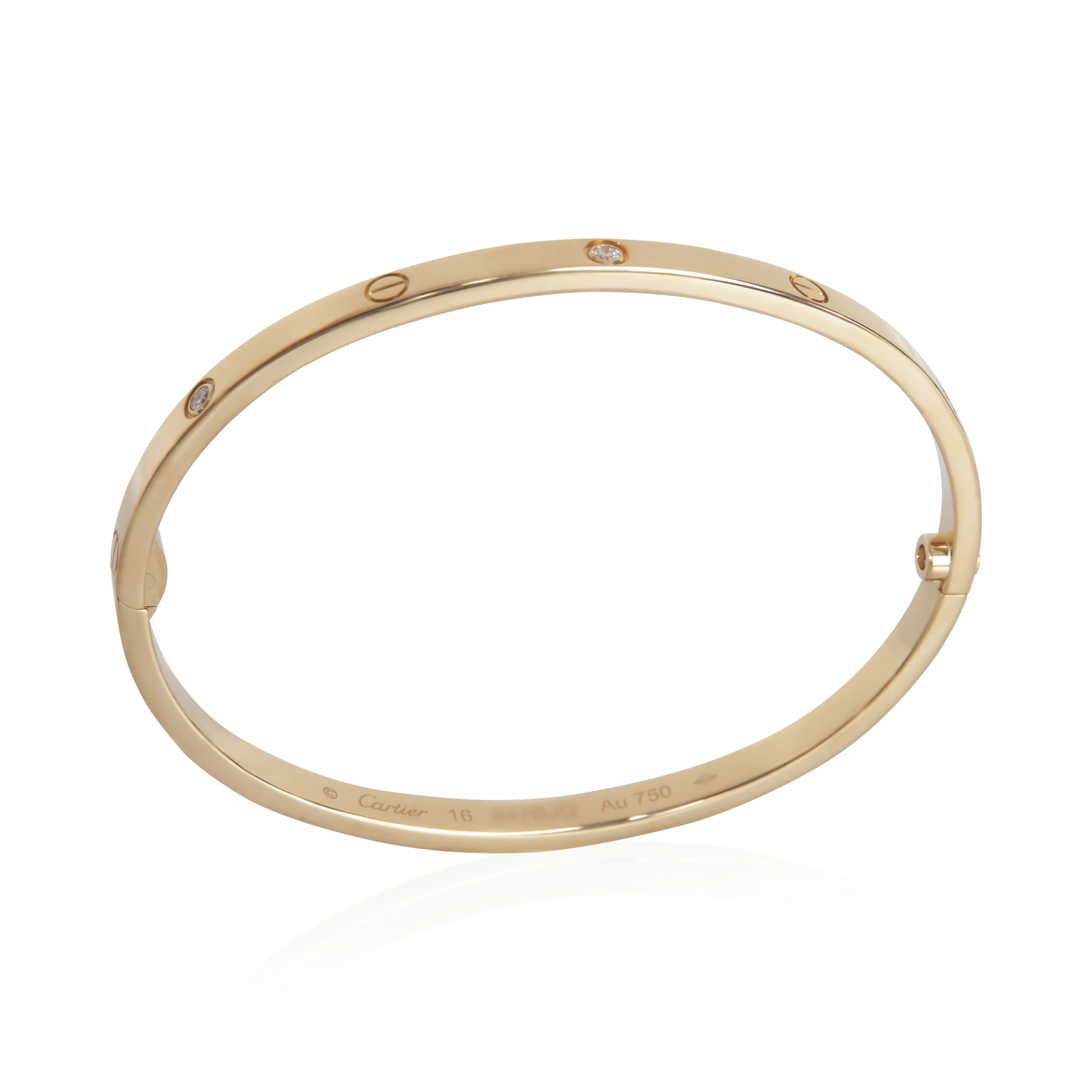 Yellow Gold Diamond Small Model Love Bracelet - Image 6