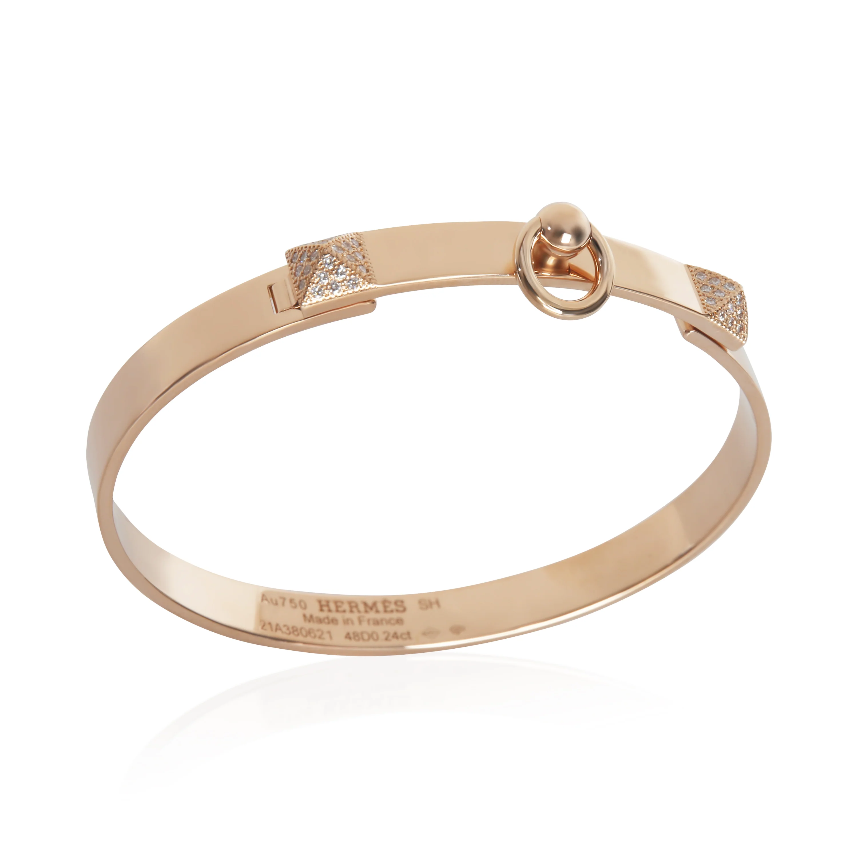 Rose Gold Diamond Collier de Chien Bracelet - Image 4