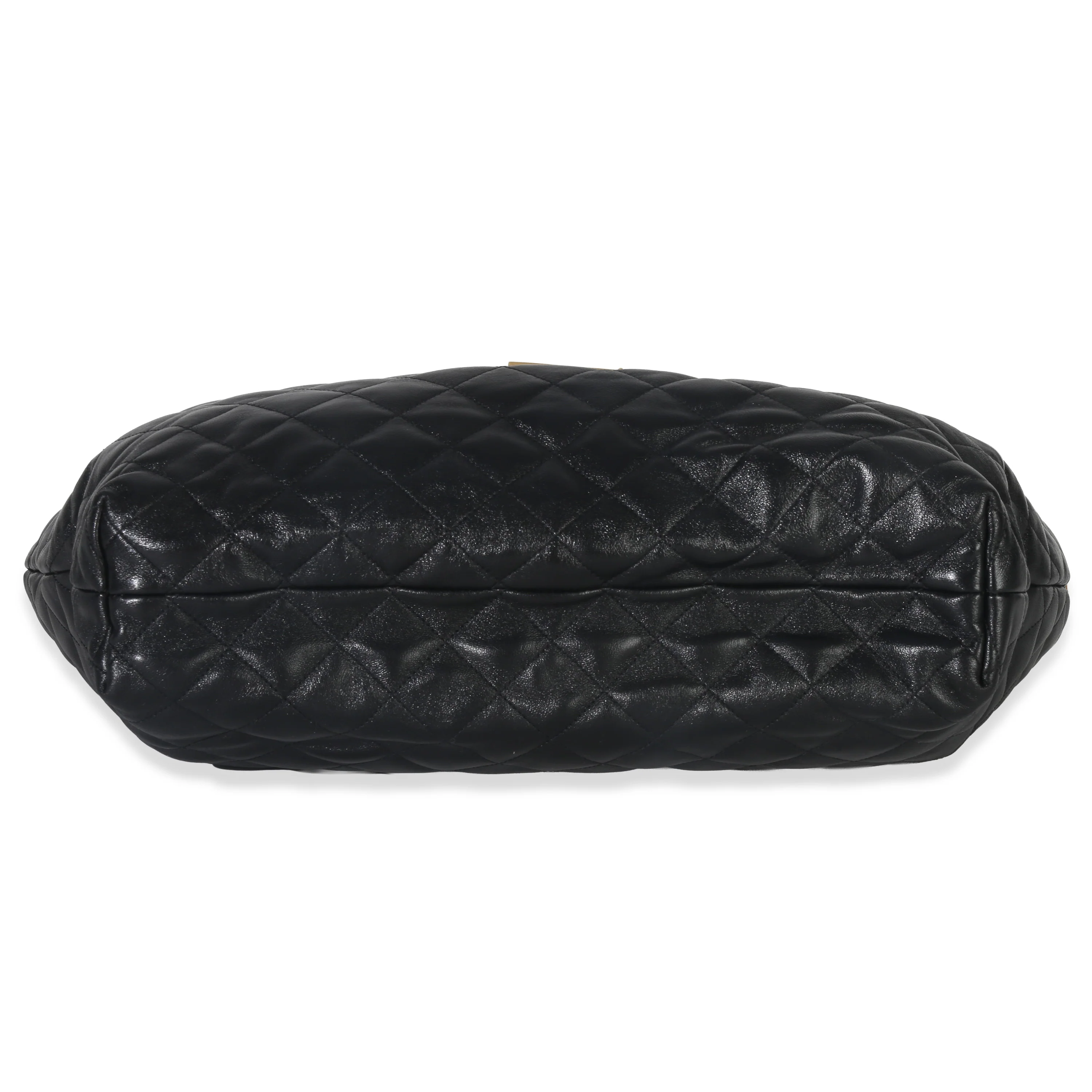 Black Quilted Lambskin Maxi Icare Shopping Tote - Image 7