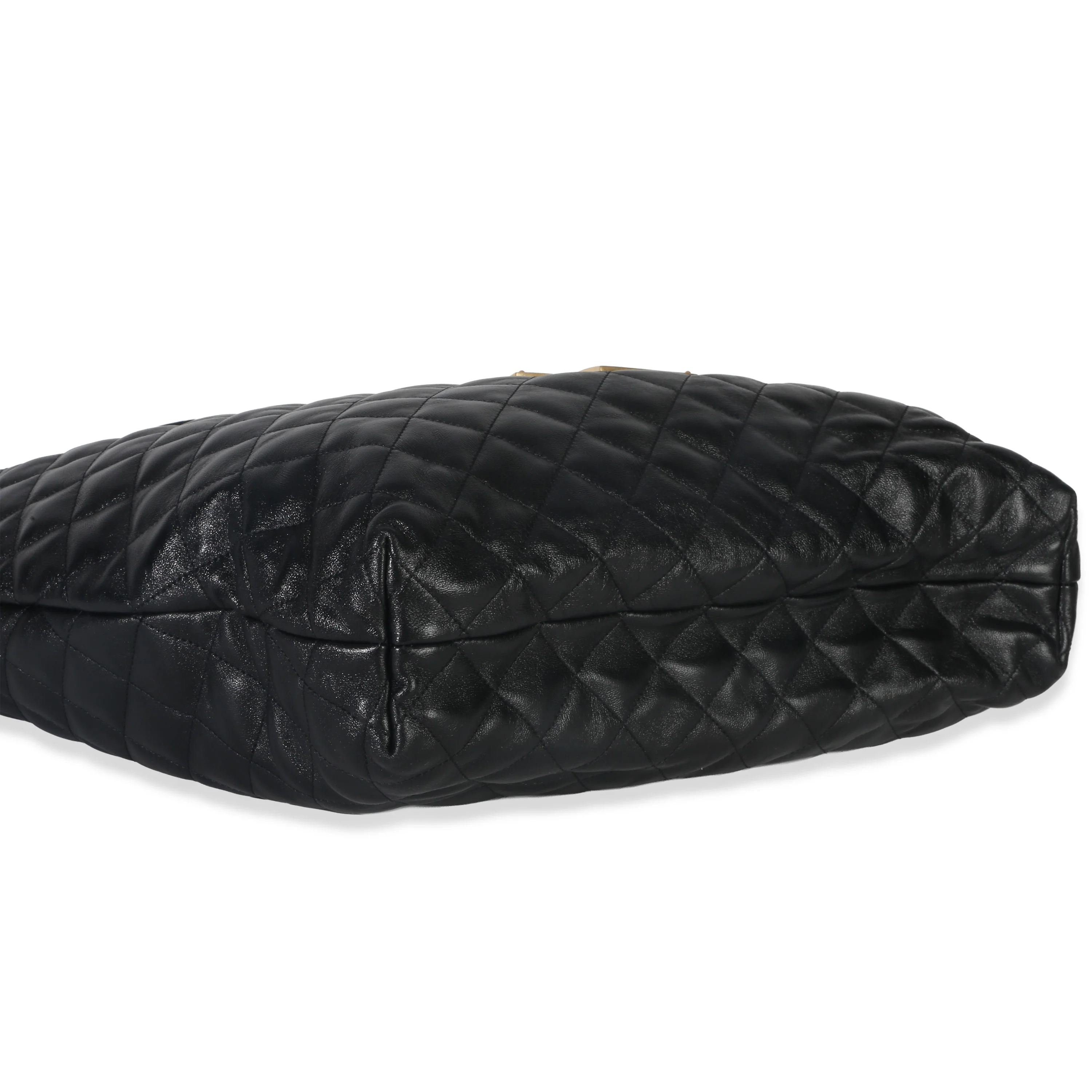 Black Quilted Lambskin Maxi Icare Shopping Tote - Image 8