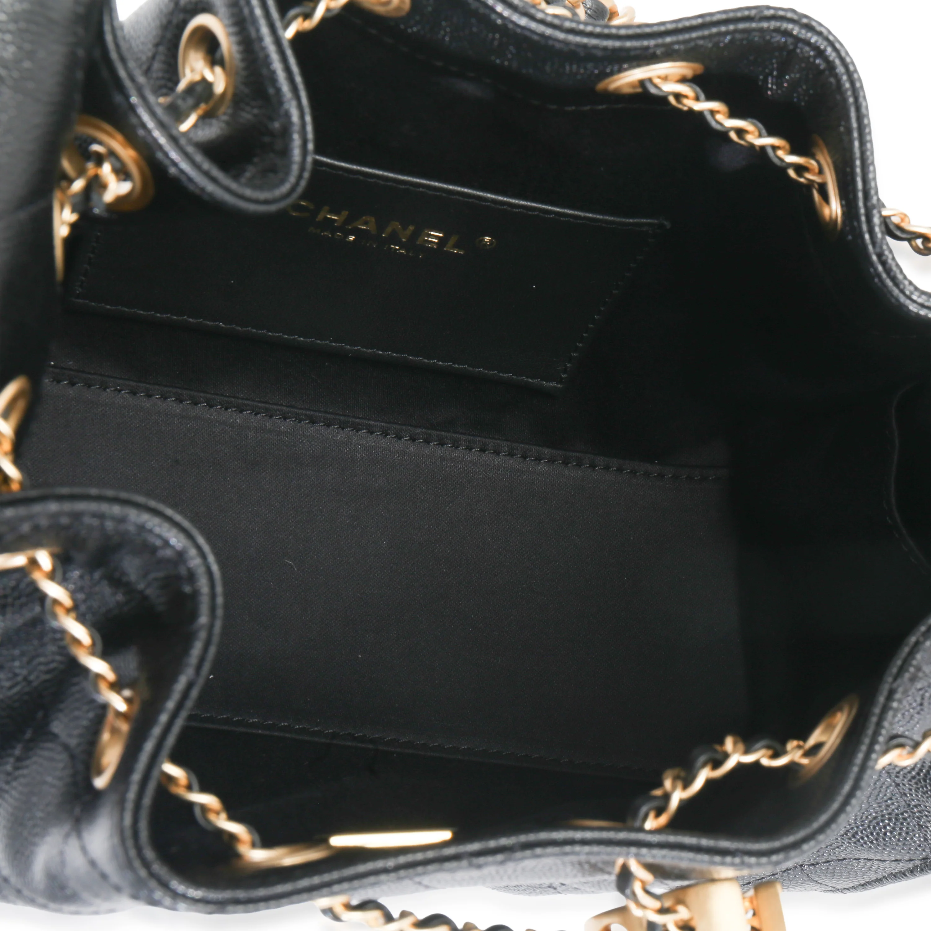 26P Black Quilted Caviar Mini Chanel 25 Hobo Handbag - Image 10