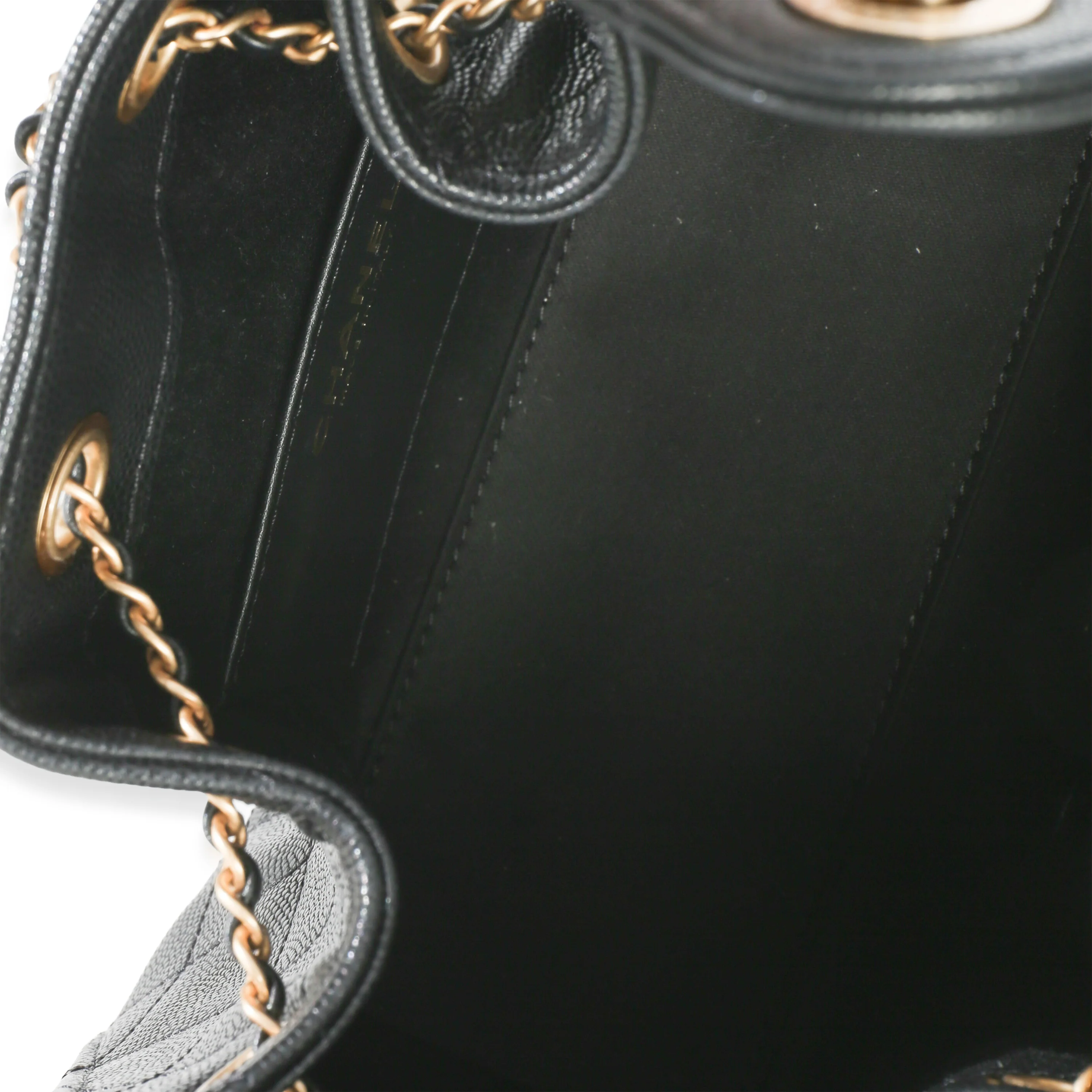 26P Black Quilted Caviar Mini Chanel 25 Hobo Handbag - Image 9
