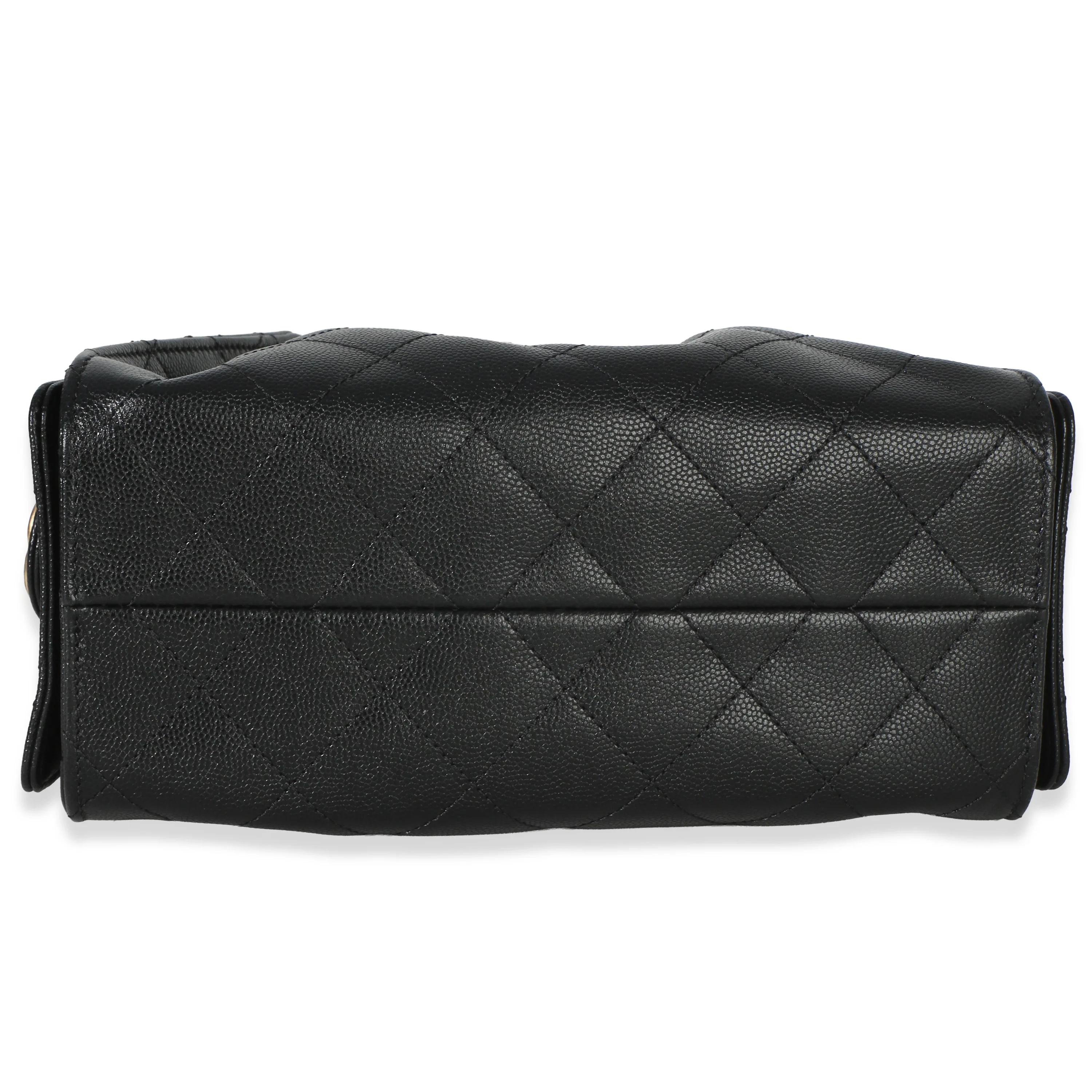 26P Black Quilted Caviar Mini Chanel 25 Hobo Handbag - Image 5