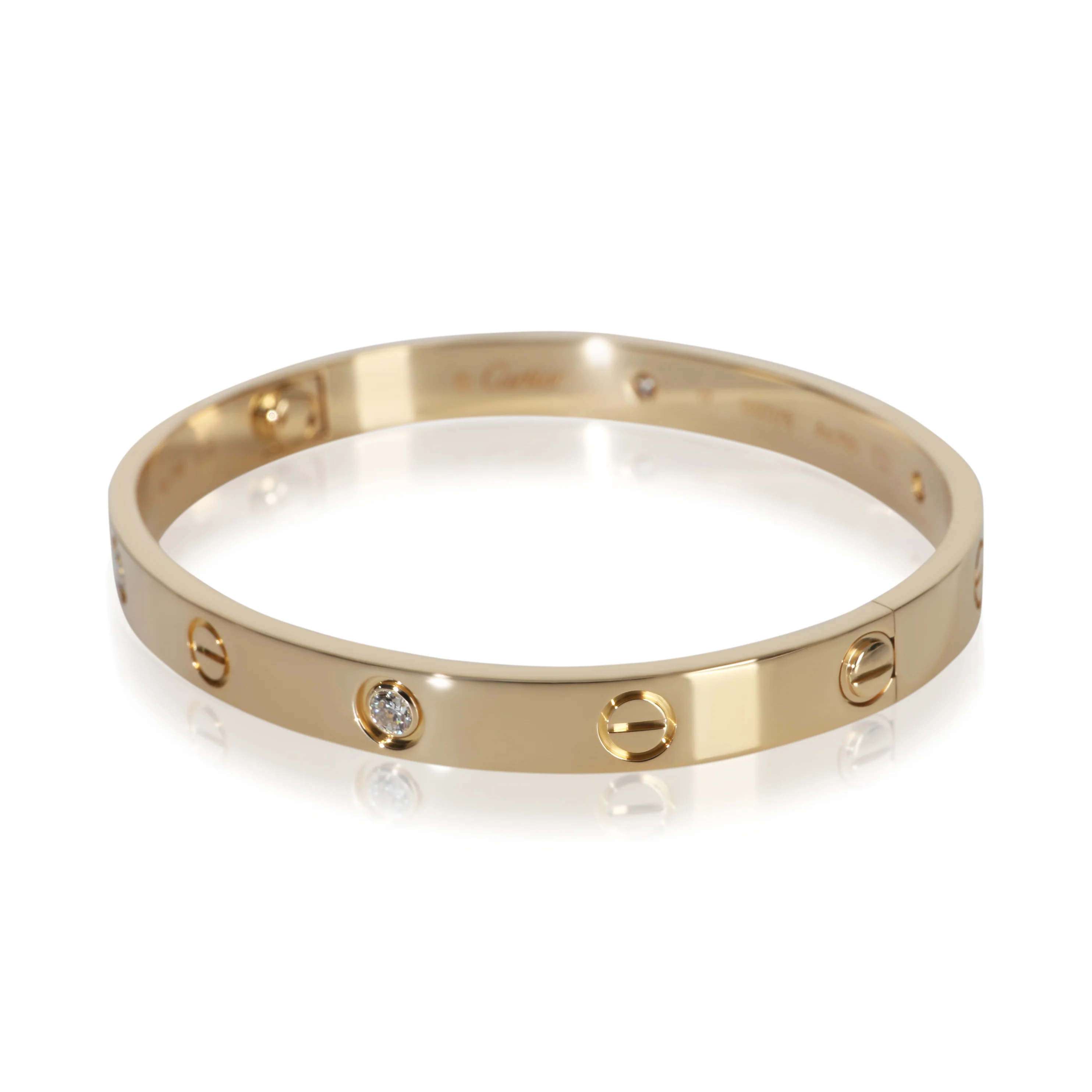 Yellow Gold Diamond Love Bracelet - Image 2