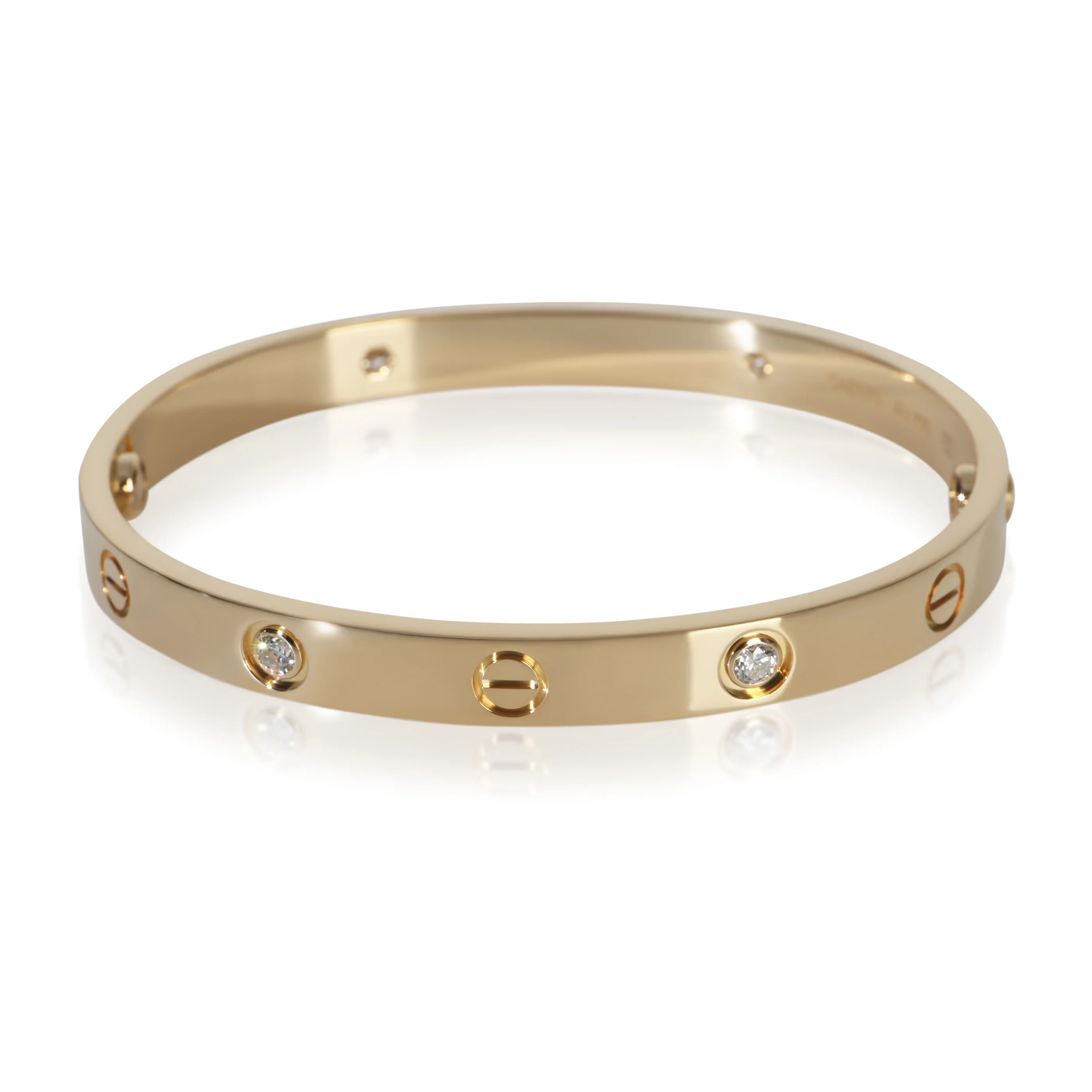 Yellow Gold Diamond Love Bracelet - Image 3