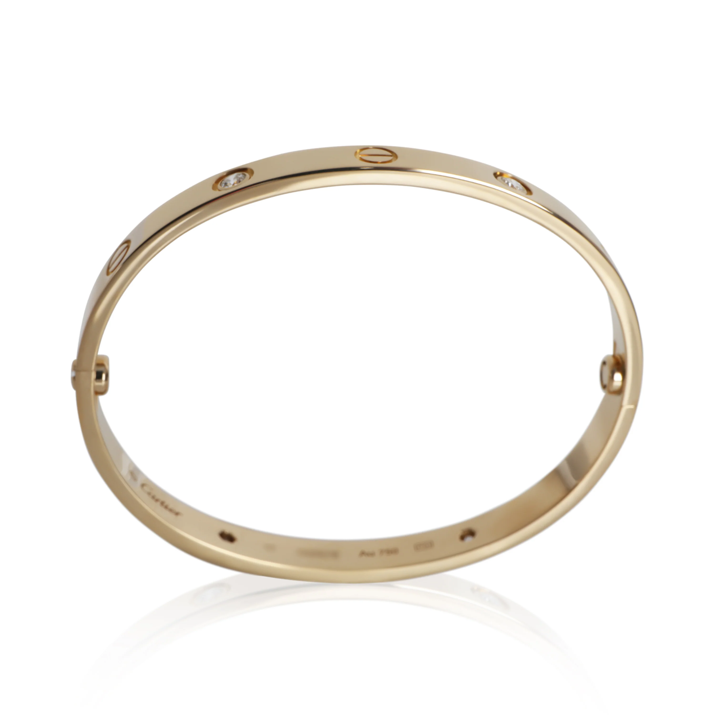 Yellow Gold Diamond Love Bracelet - Image 5