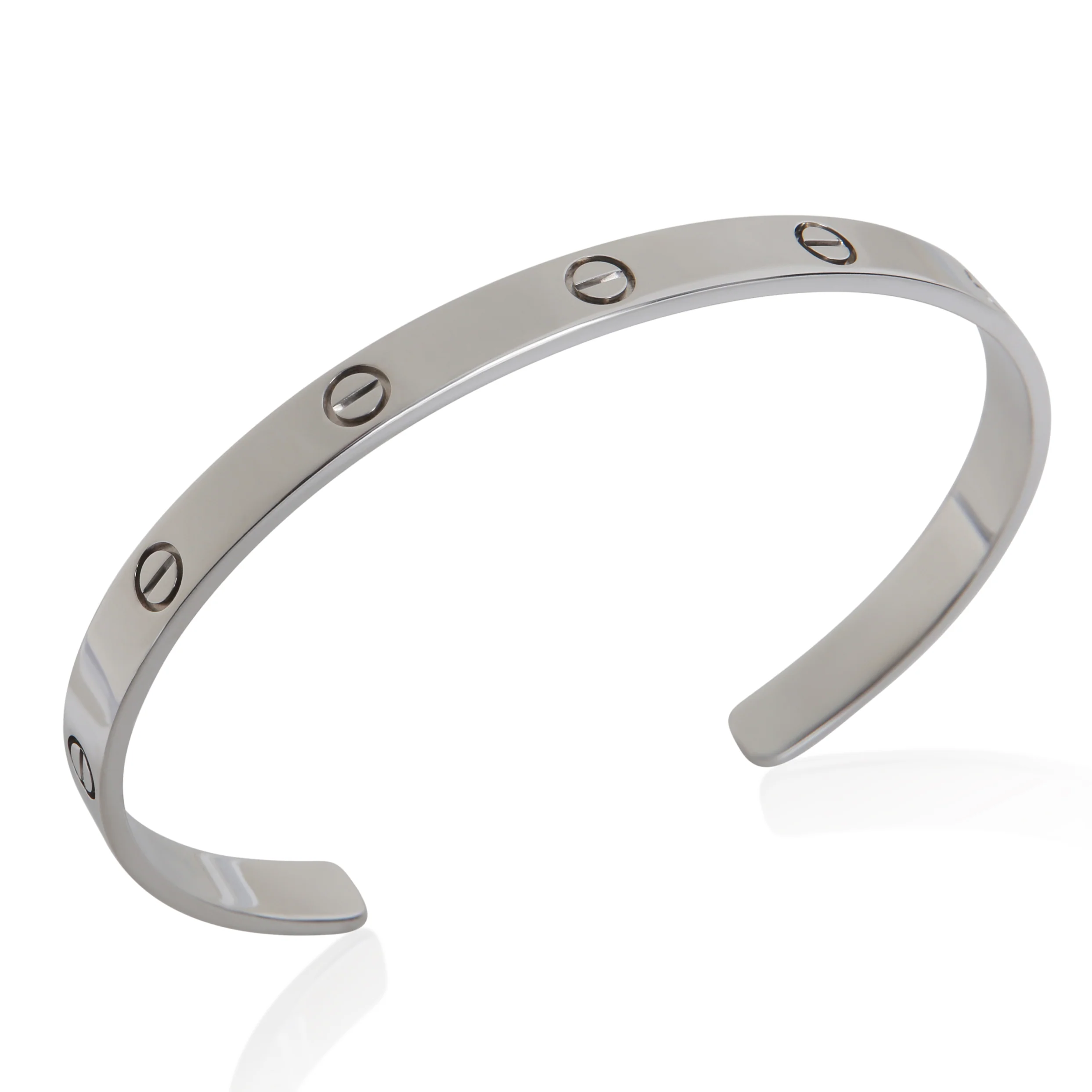 White Gold Love Cuff Bracelet - Image 5