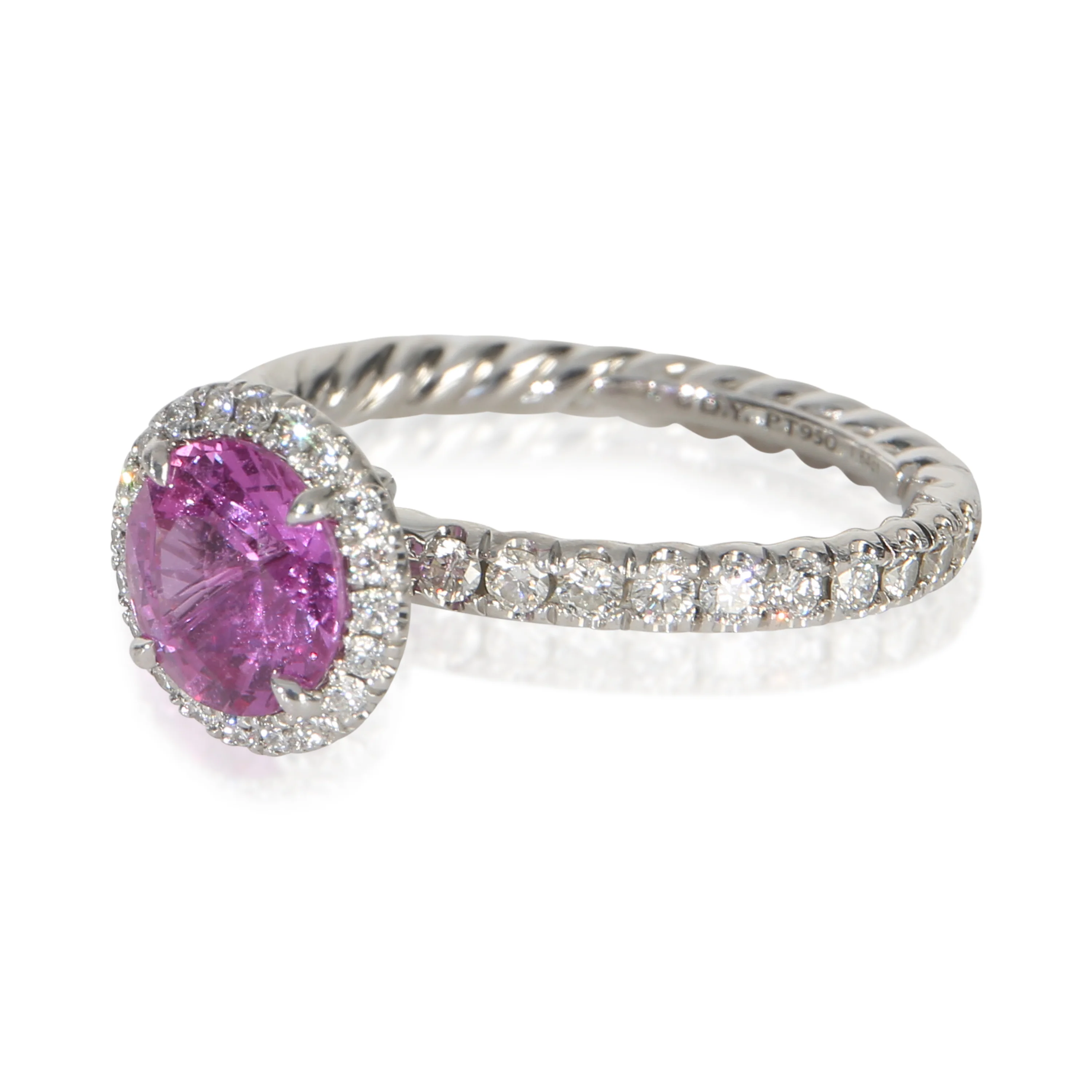 1.64 ct Round Sapphire and Diamond Eden Halo Engagement Ring - Image 2