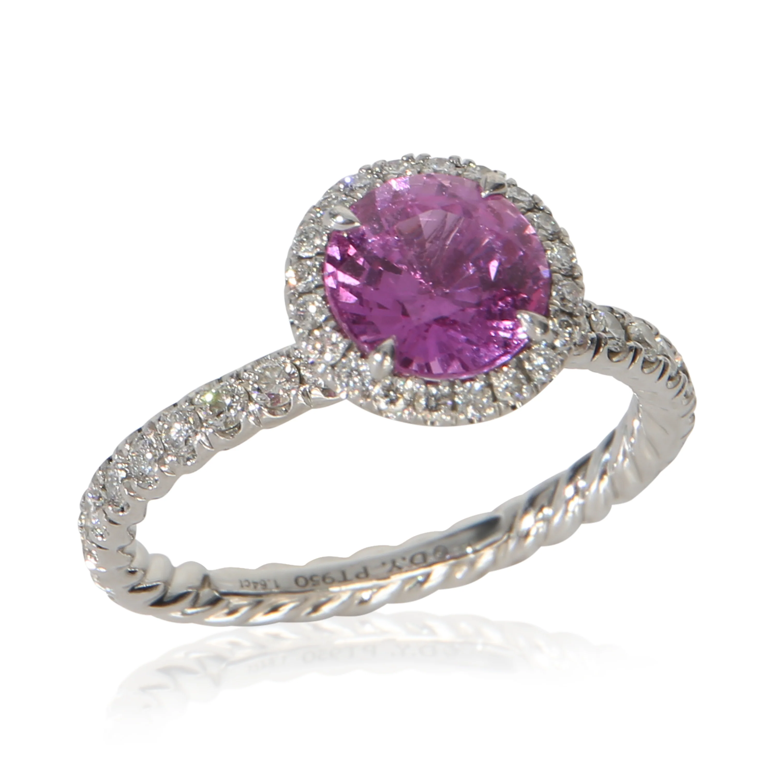 1.64 ct Round Sapphire and Diamond Eden Halo Engagement Ring - Image 6