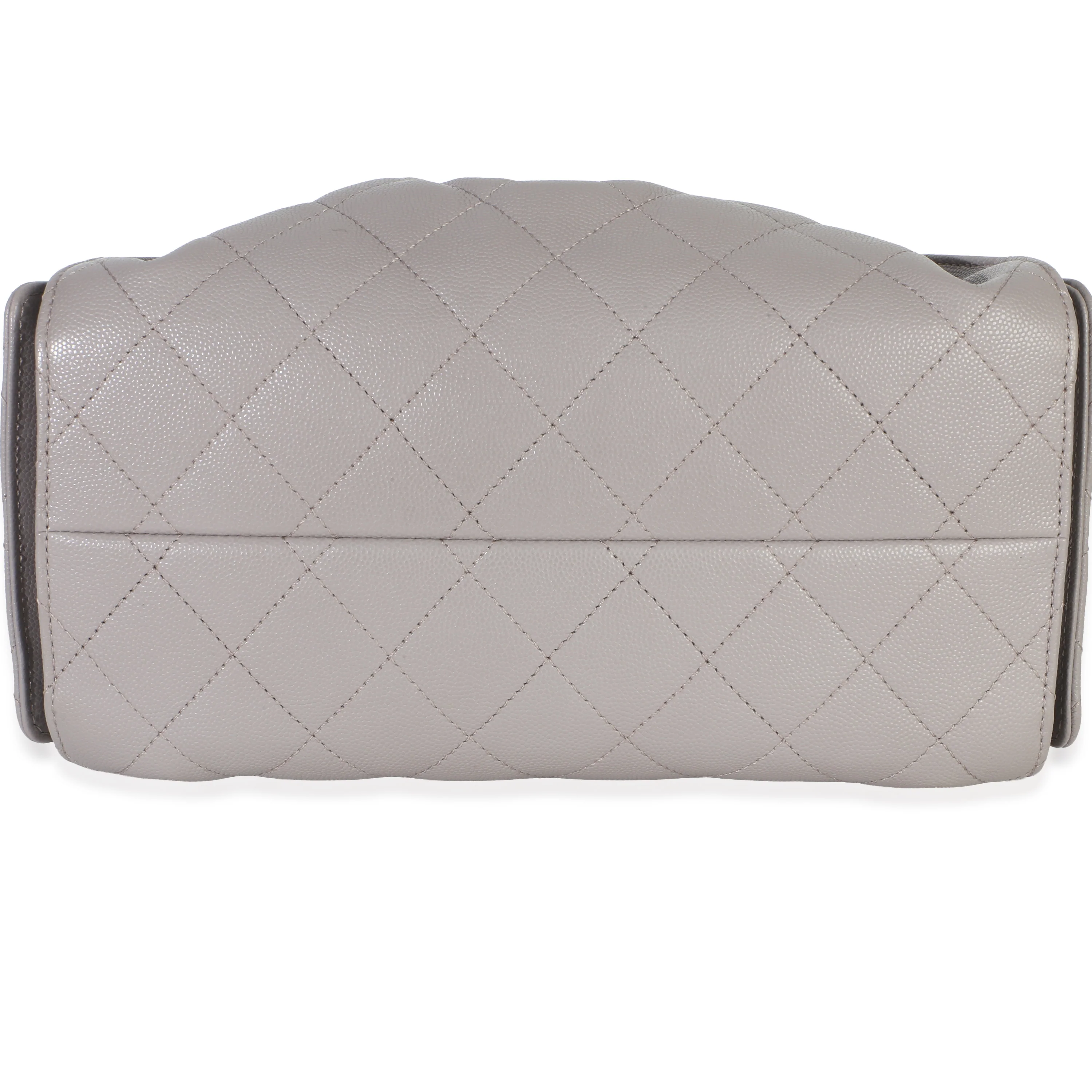 Grey Quilted Caviar Small Chanel 25 Hobo Handbag - Image 5