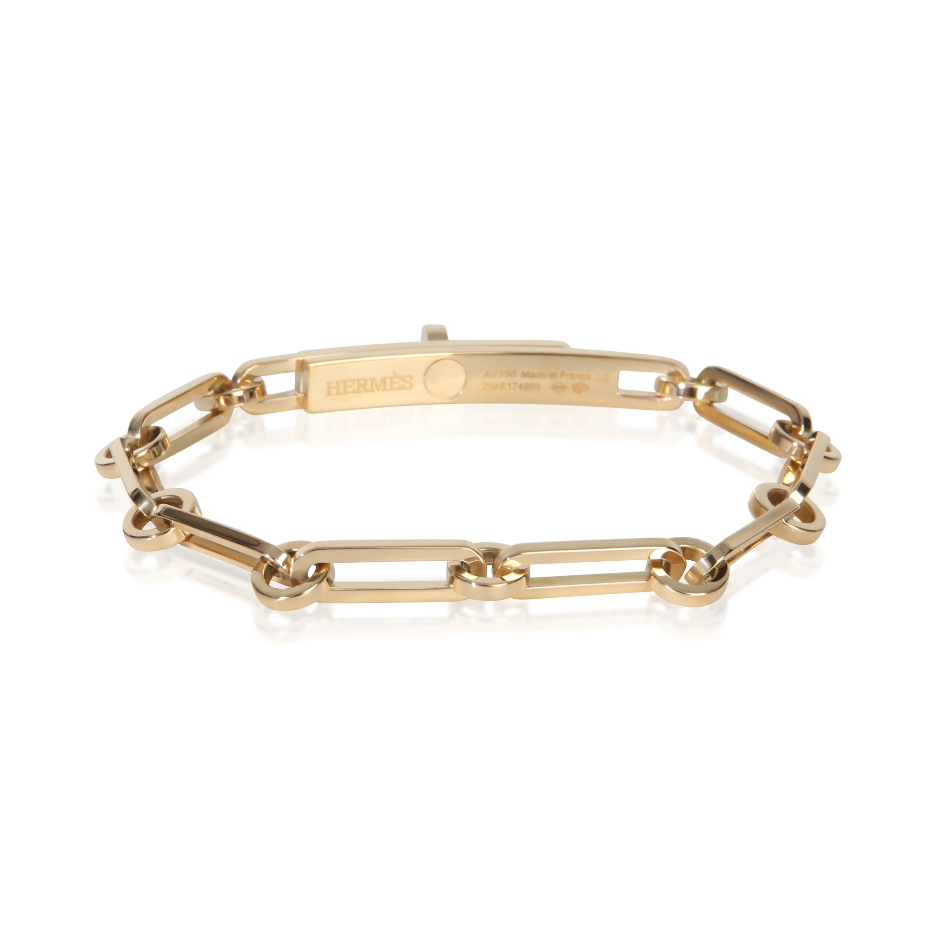 Yellow Gold Diamond Small Kelly Chaine Bracelet - Image 3