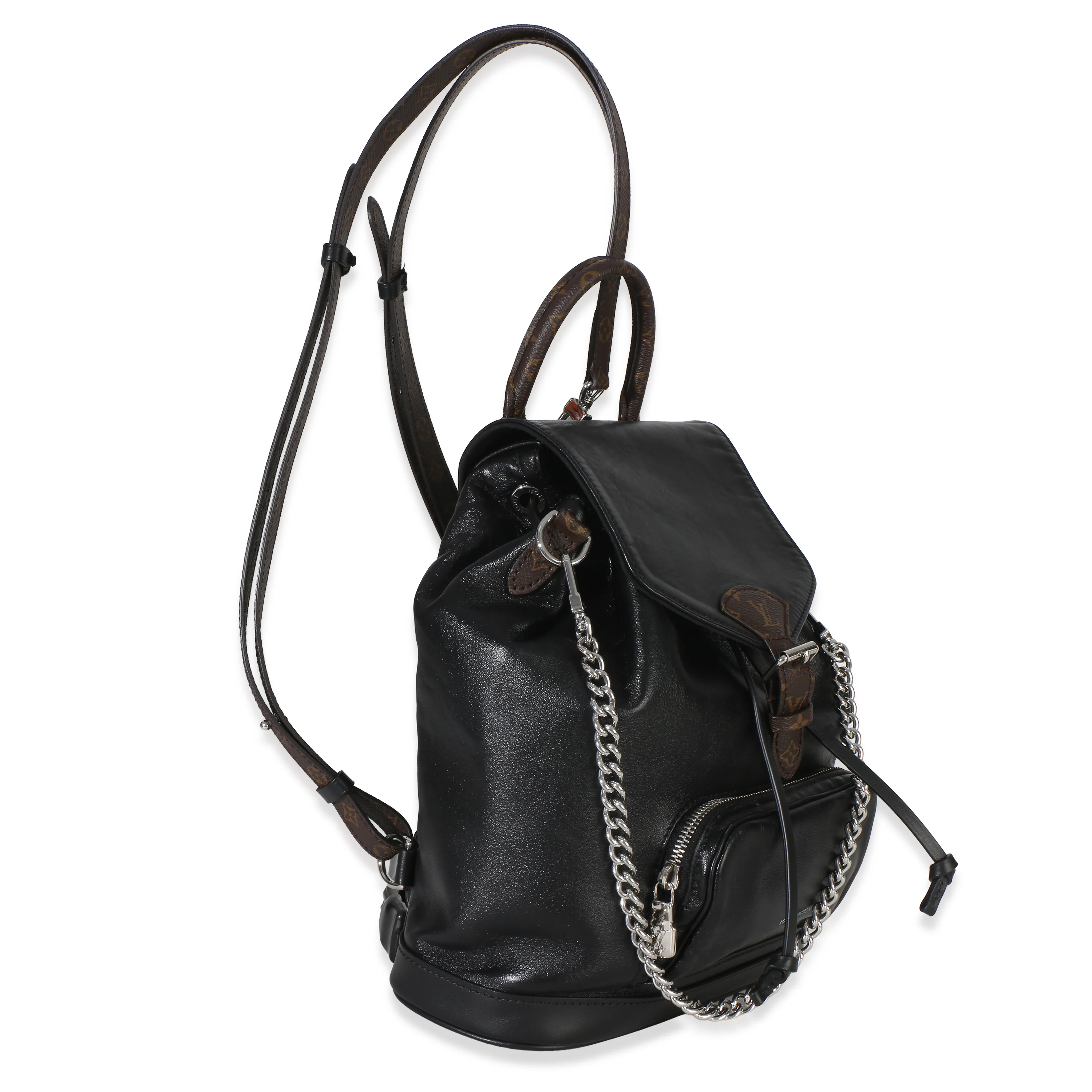 Black Lambskin Monogram Canvas Montsouris Vibe PM - Image 3