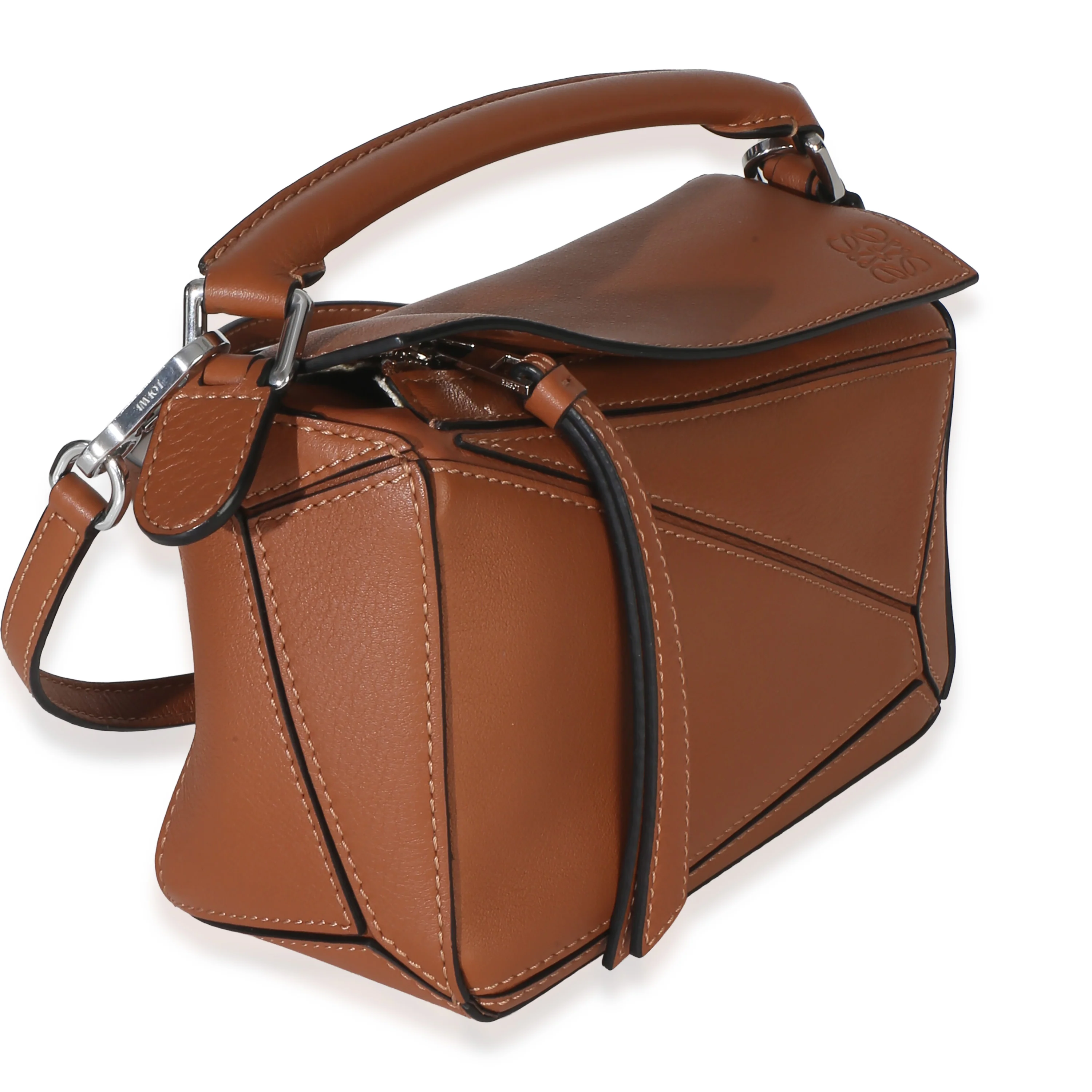 Tan Classic Calfskin Mini Puzzle Bag - Image 3