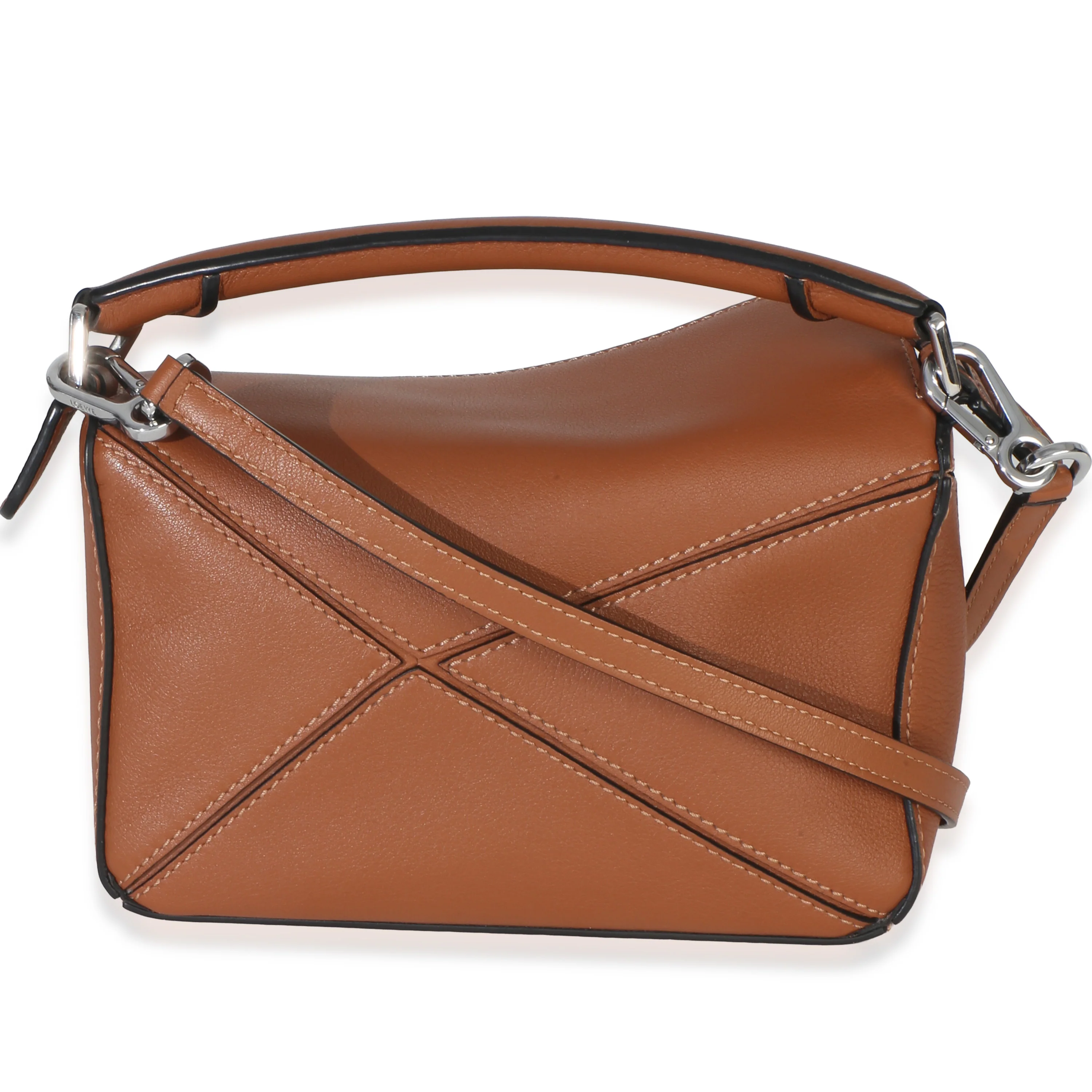 Tan Classic Calfskin Mini Puzzle Bag - Image 4