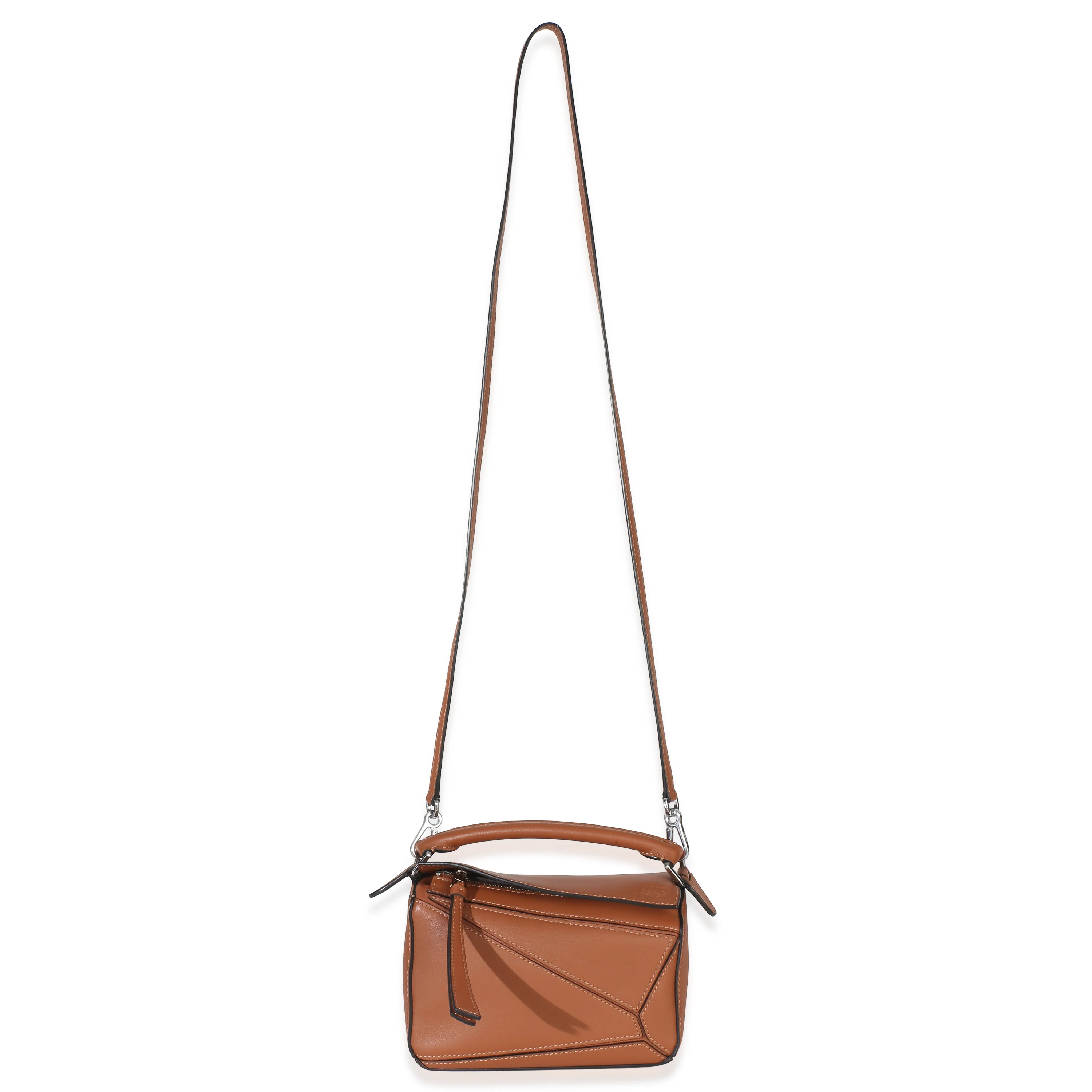 Tan Classic Calfskin Mini Puzzle Bag - Image 8