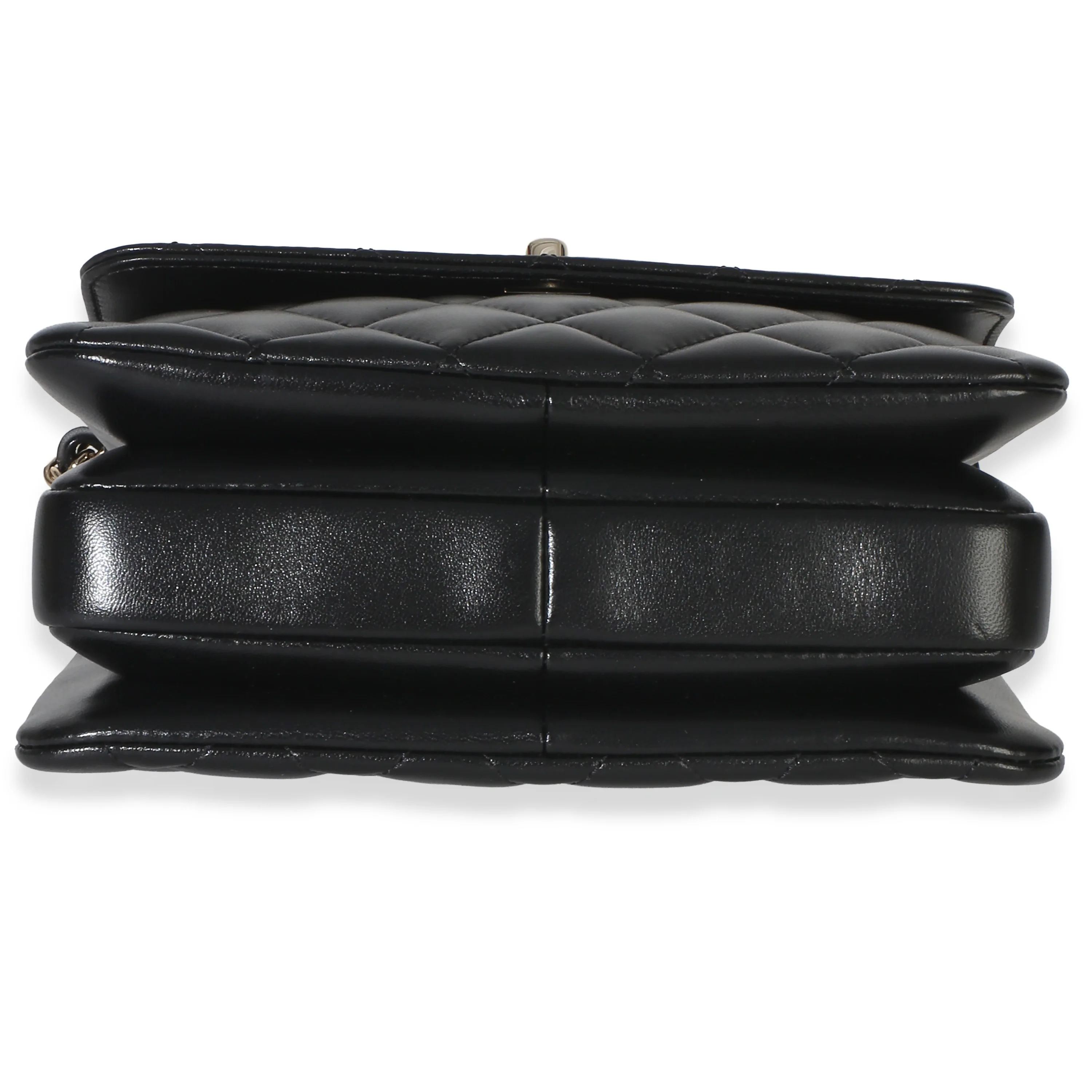 Black Quilted Lambskin Mini Trendy CC Top Handle - Image 5