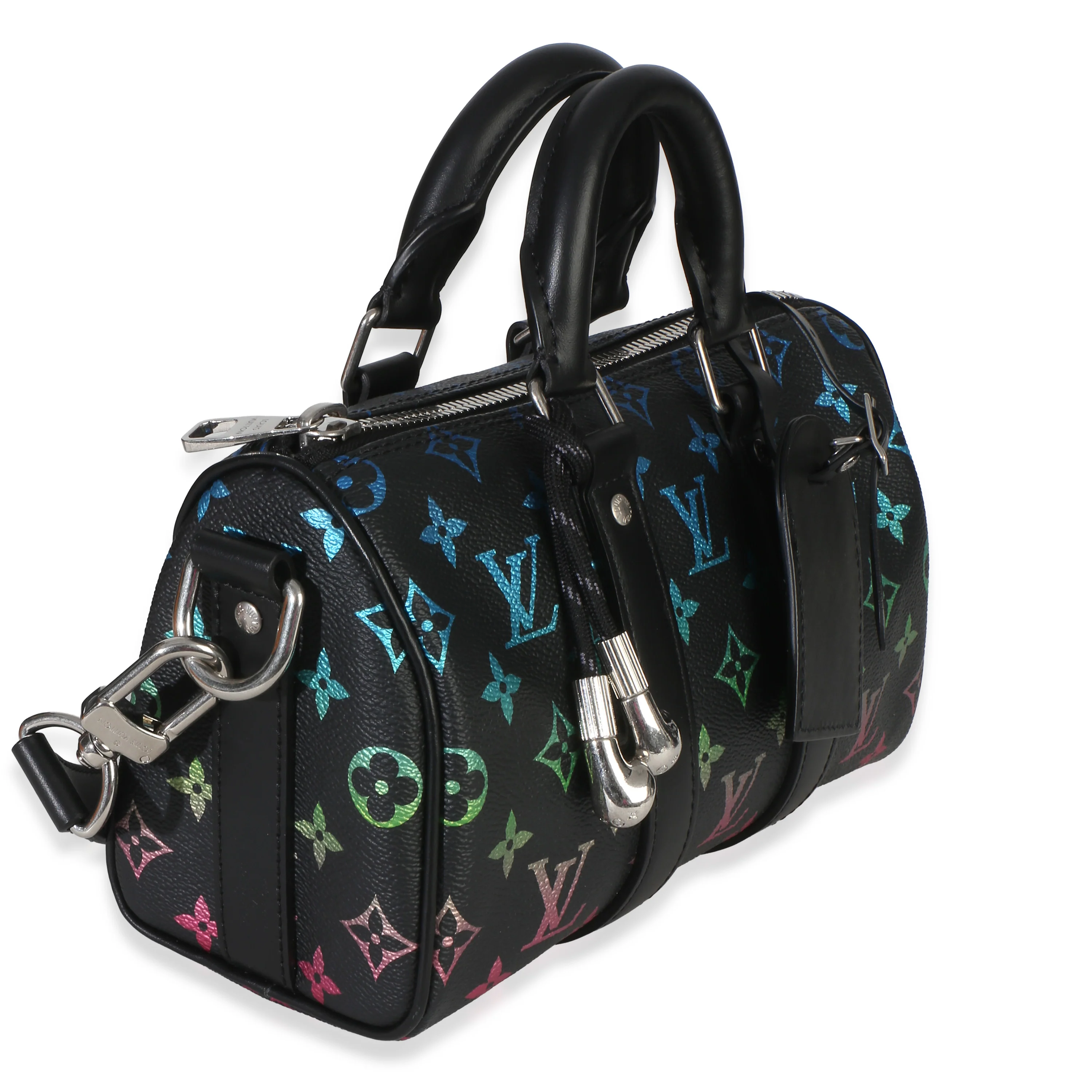 Iridescent Black Multicolor Monogram Keepall Bandouliere 25 - Image 3
