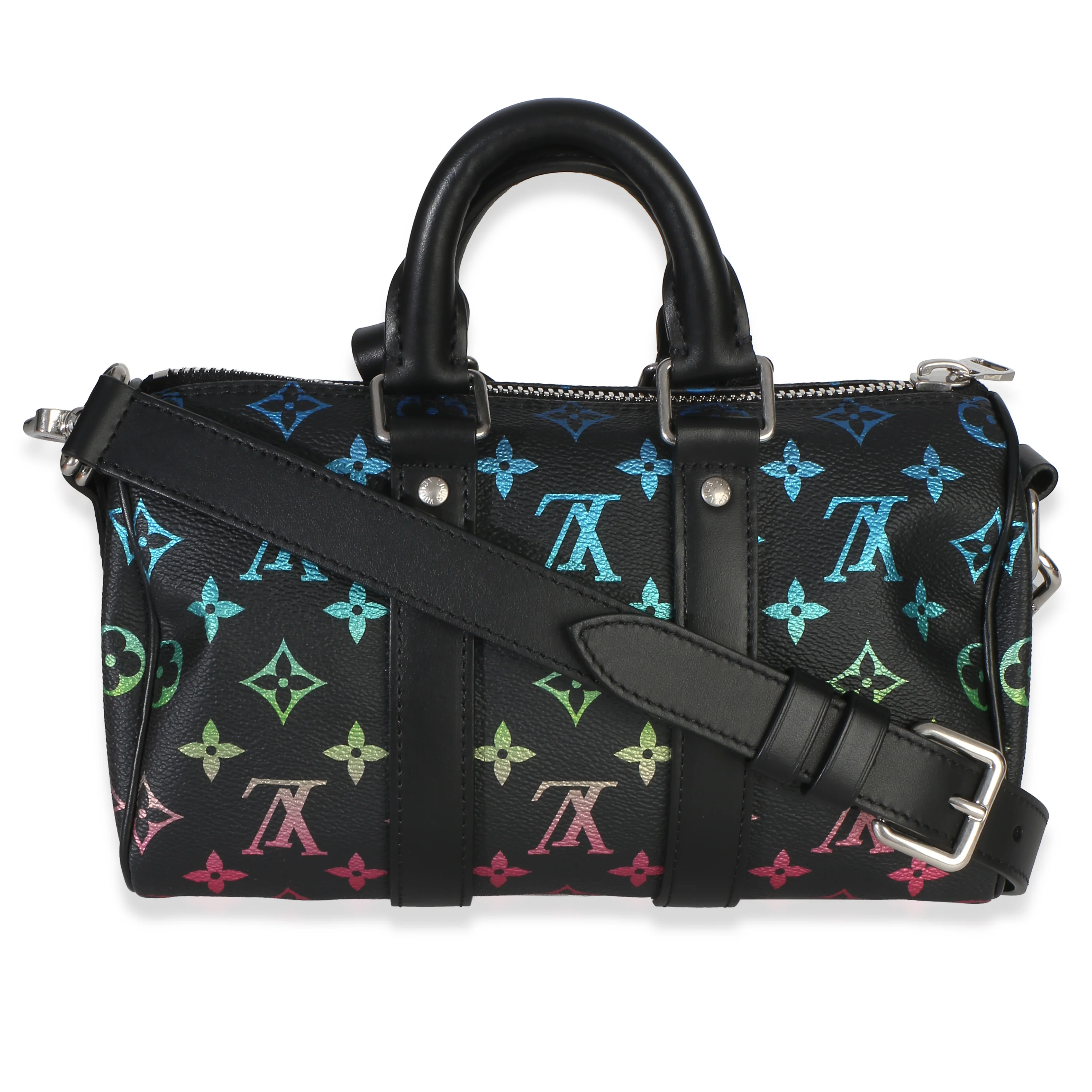 Iridescent Black Multicolor Monogram Keepall Bandouliere 25 - Image 4